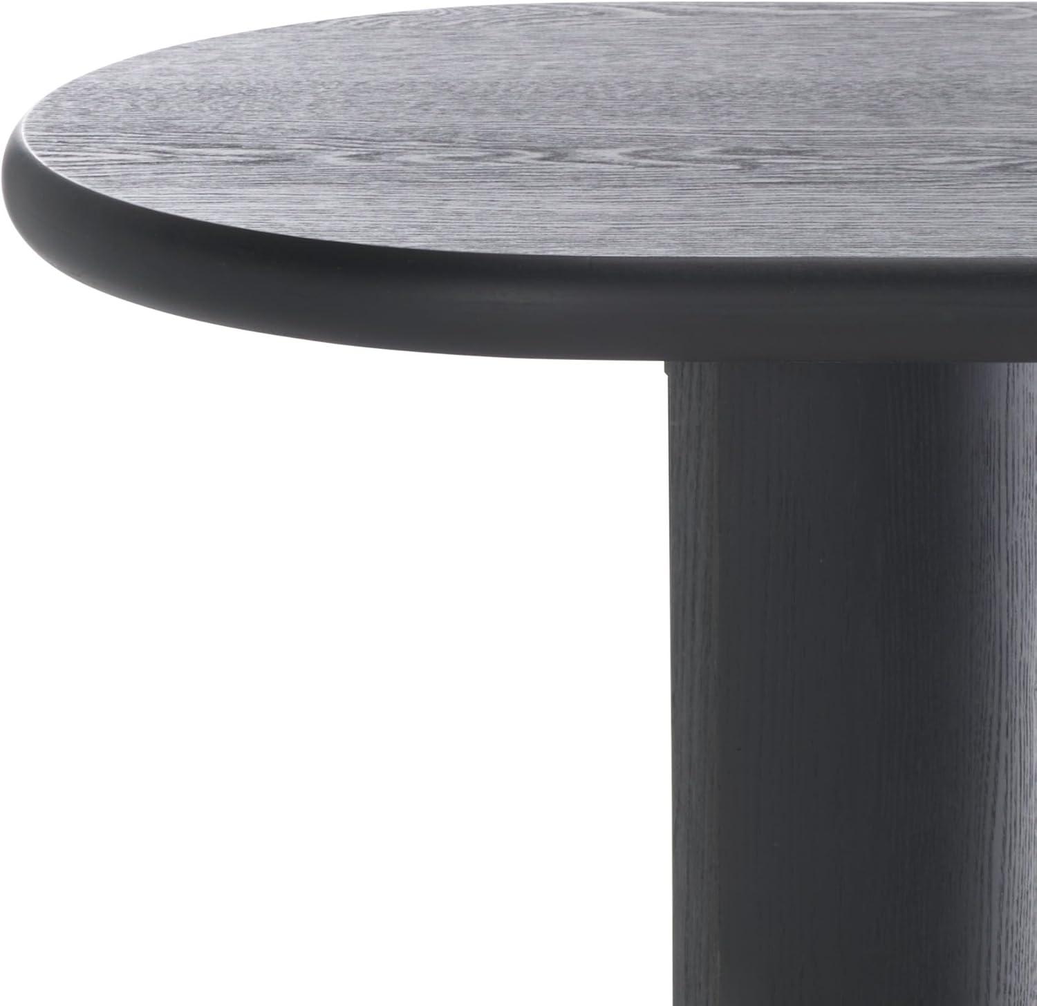 image:imageSAFAVIEH Home Collection Koka Walnut Brown Oval Top Console Table Fully AssembledBlack