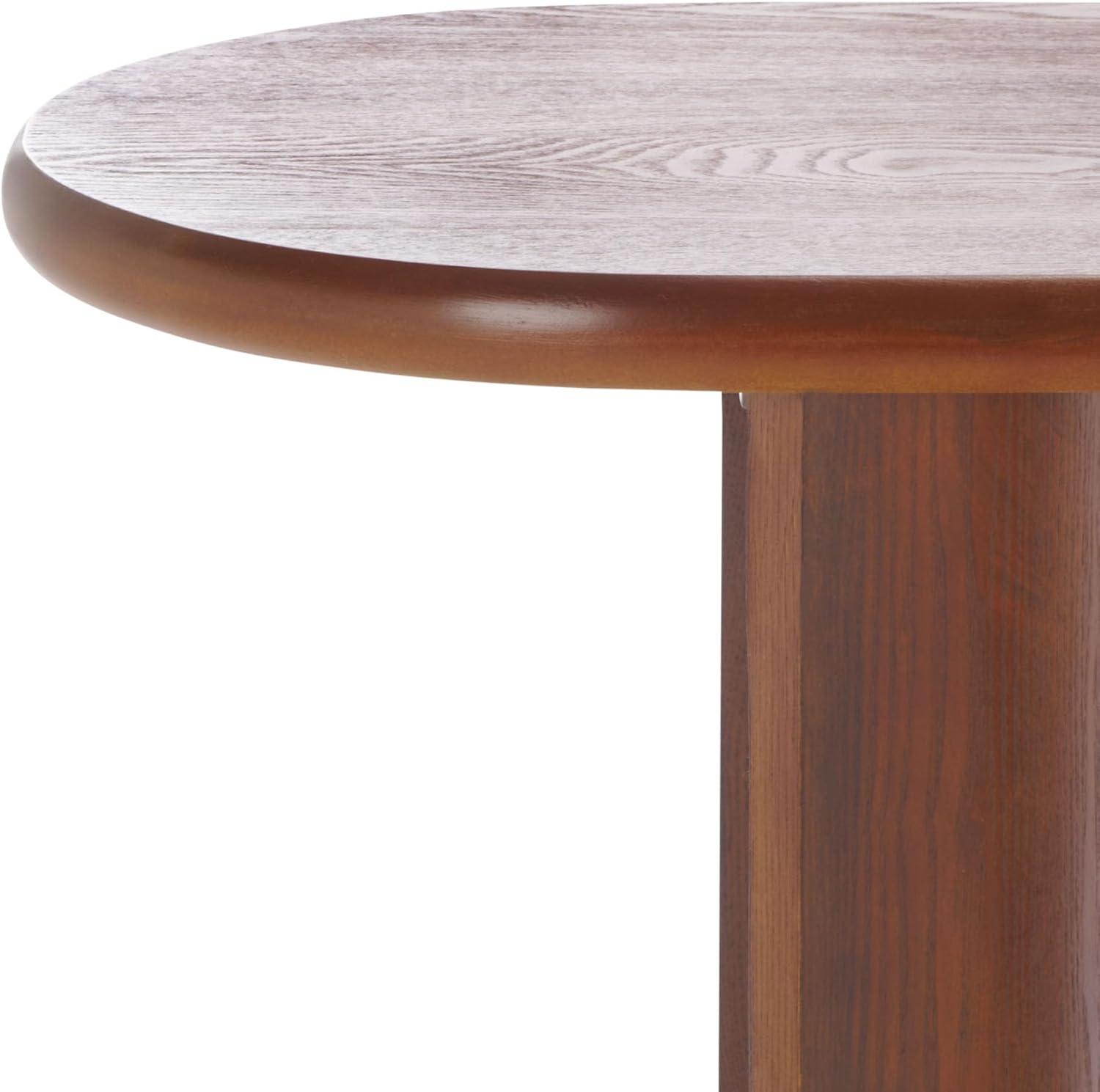 image:imageSAFAVIEH Home Collection Koka Walnut Brown Oval Top Console Table Fully AssembledWalnut