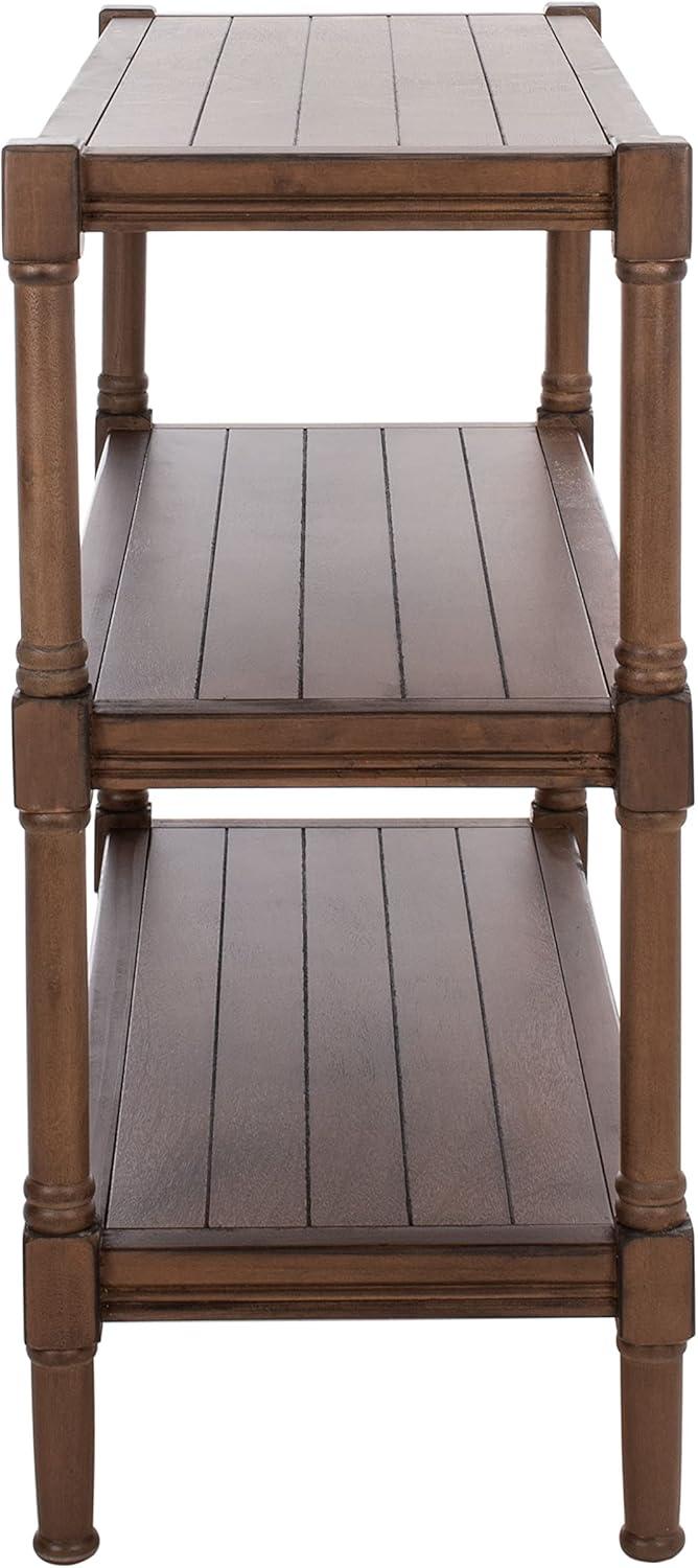image:imageSAFAVIEH Home Collection Rafiki Black 3Shelf Console Table CNS5715BBrown