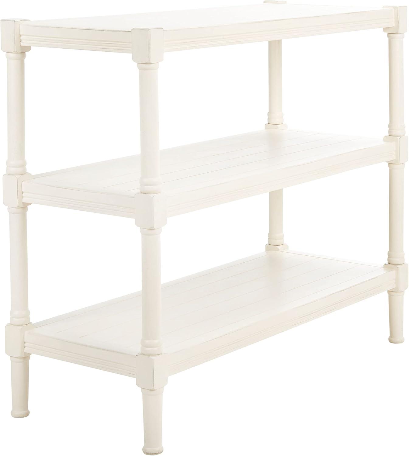 image:imageSAFAVIEH Home Collection Rafiki Black 3Shelf Console Table CNS5715BDistressed White