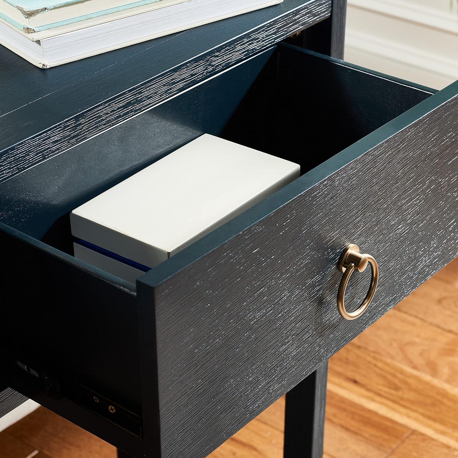 image:imageSAFAVIEH Home Collection Sadie Contemporary Turquoise Green 2Drawer Console Table Fully AssembledNavy