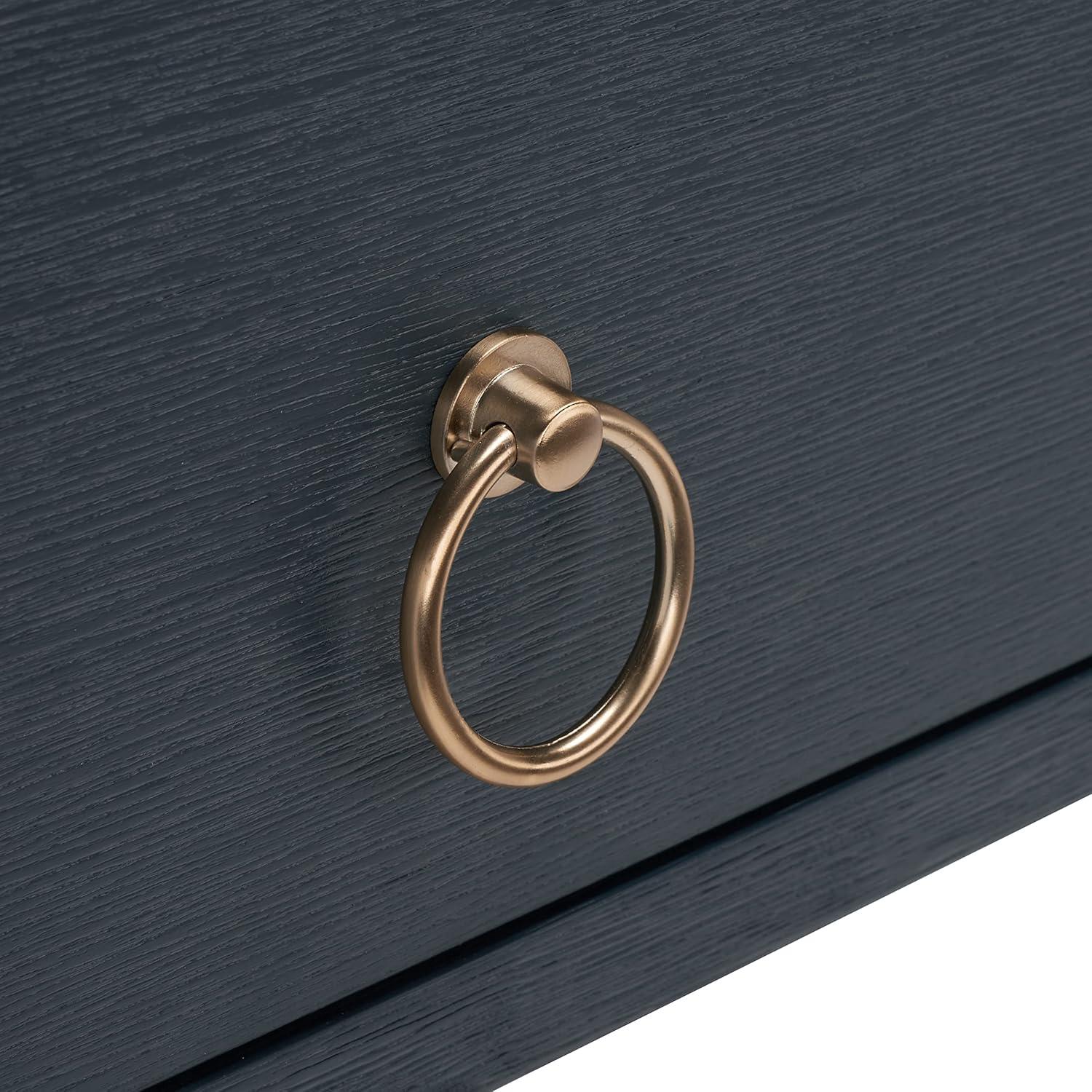image:imageSAFAVIEH Home Collection Sadie Contemporary Turquoise Green 2Drawer Console Table Fully AssembledNavy