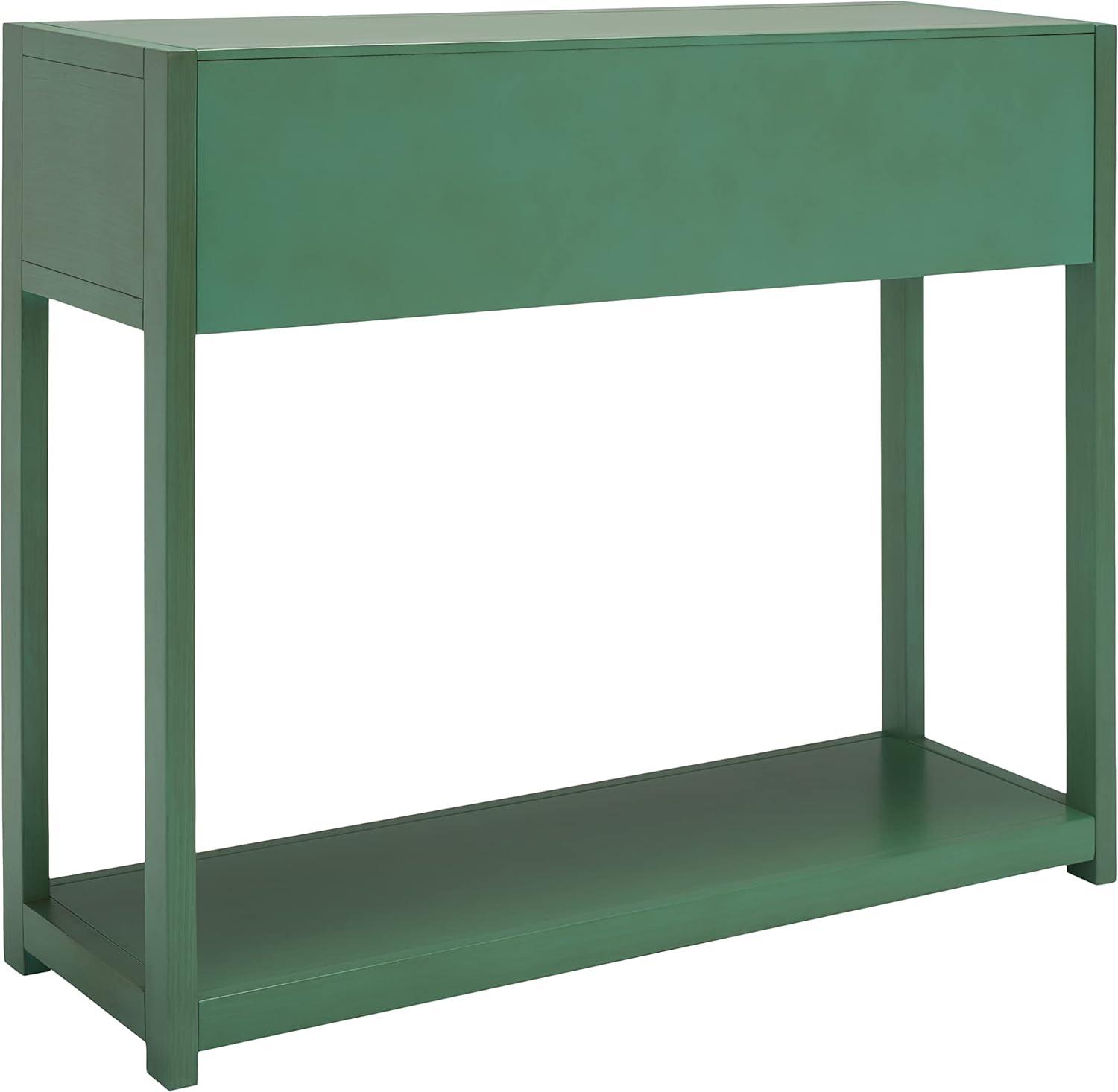image:imageSAFAVIEH Home Collection Sadie Contemporary Turquoise Green 2Drawer Console Table Fully AssembledTurquoise