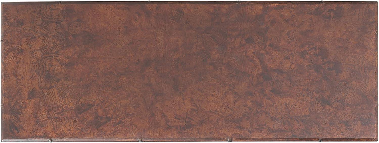 image:imageSAFAVIEH Home Collection Tudor Dark BrownGold 2Drawer Lower Shelf Console Table Fully Assembled