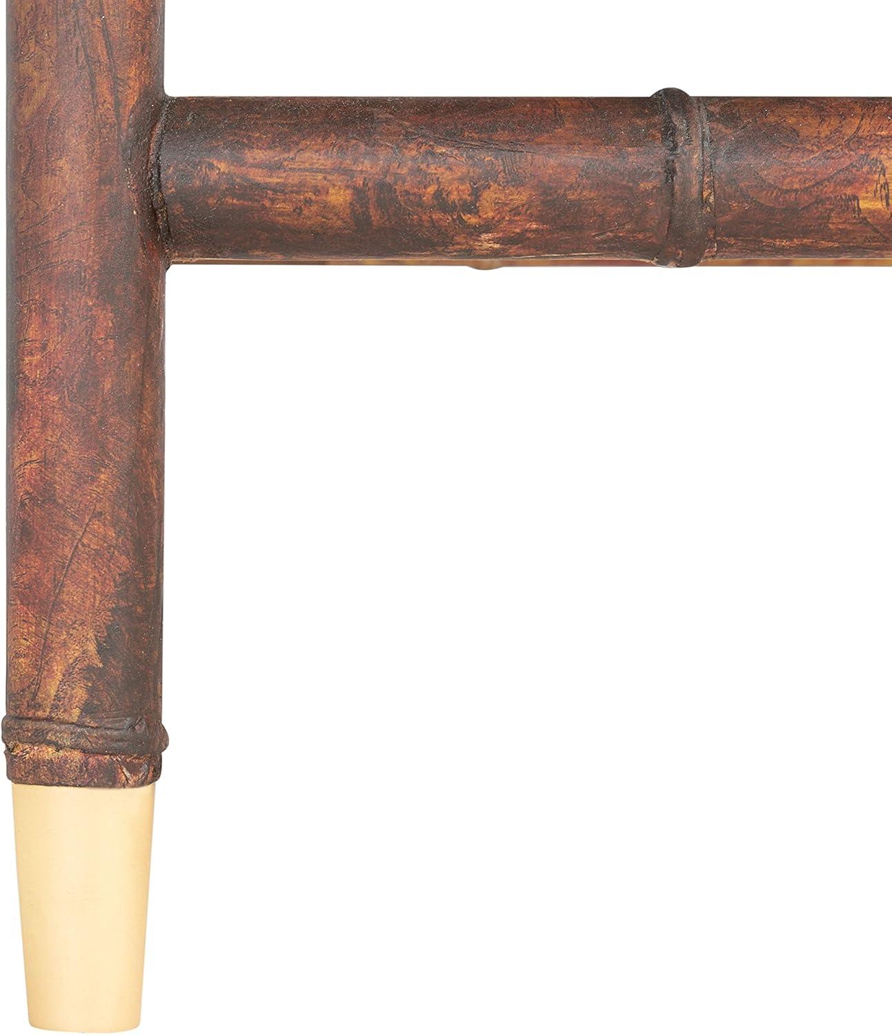image:imageSAFAVIEH Home Collection Tudor Dark BrownGold 2Drawer Lower Shelf Console Table Fully Assembled