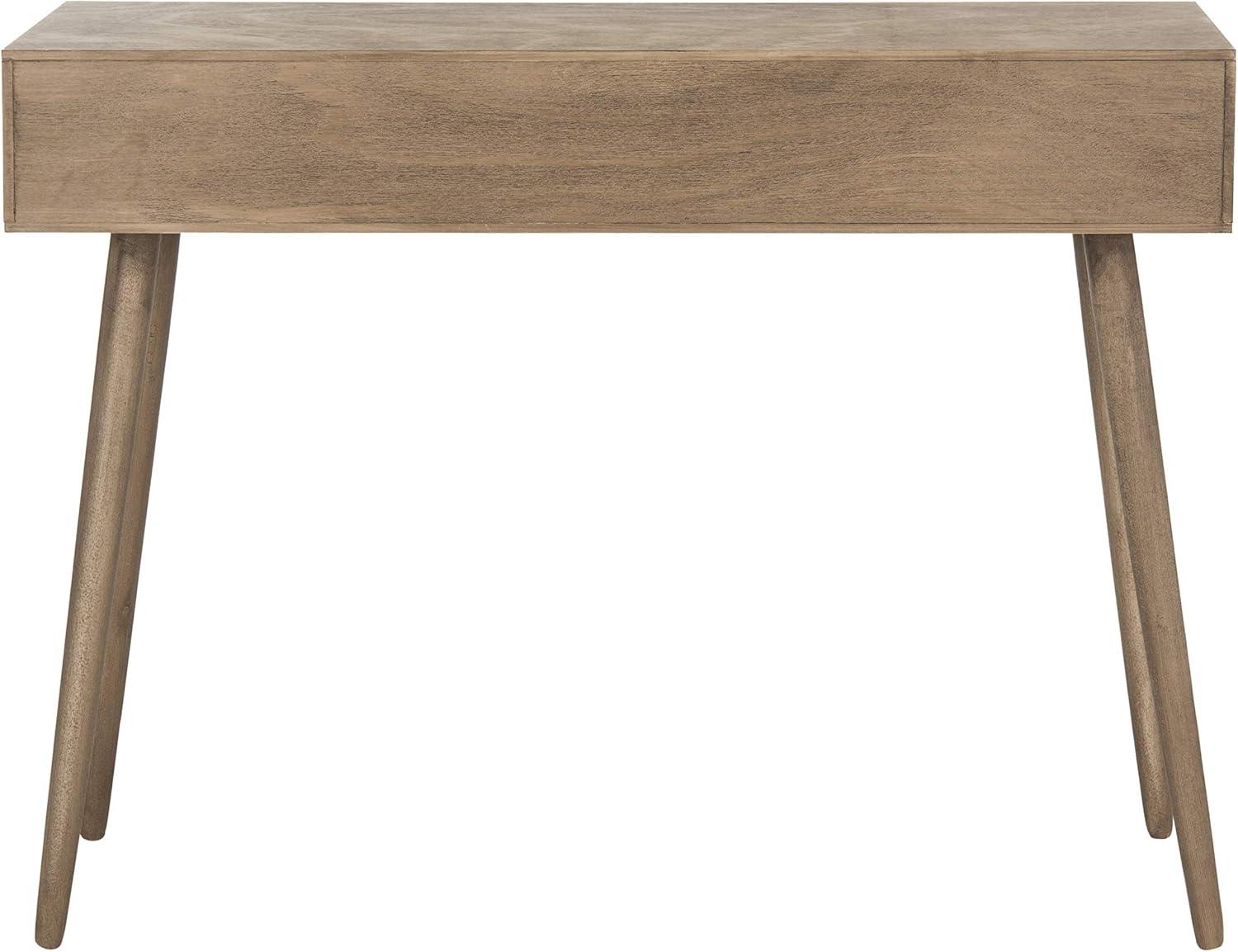 image:imageSafavieh Home Albus MidCentury Modern Antique White 3drawer Console TableChocolate