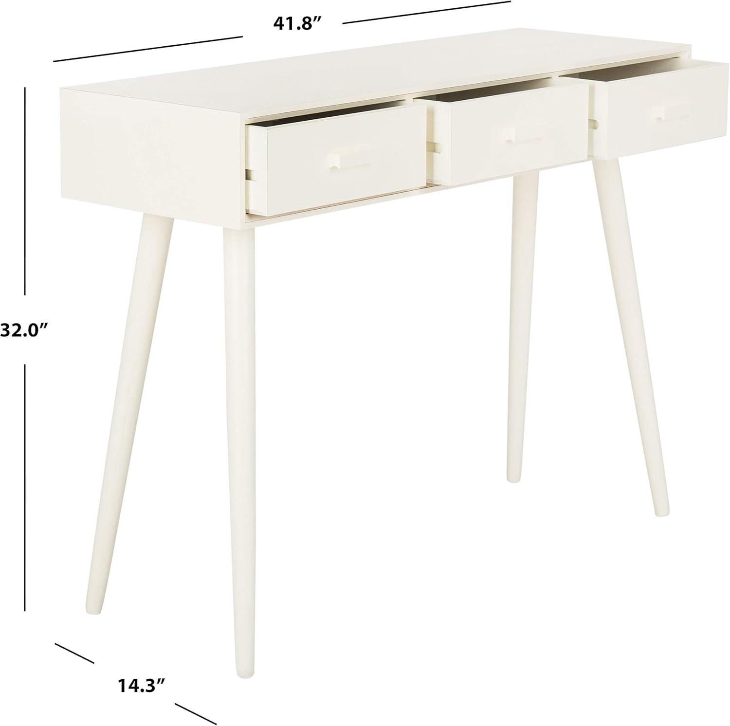 image:imageSafavieh Home Albus MidCentury Modern Antique White 3drawer Console TableVintage White