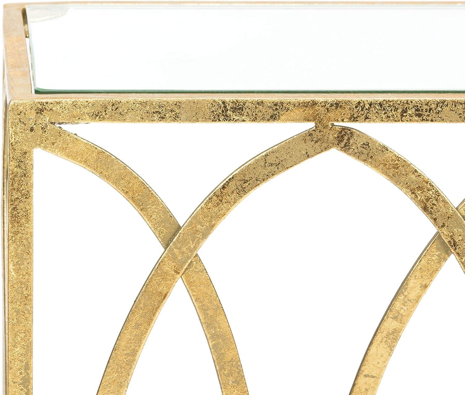 image:imageSafavieh Home Carina Gold Foil and Glass Console Table