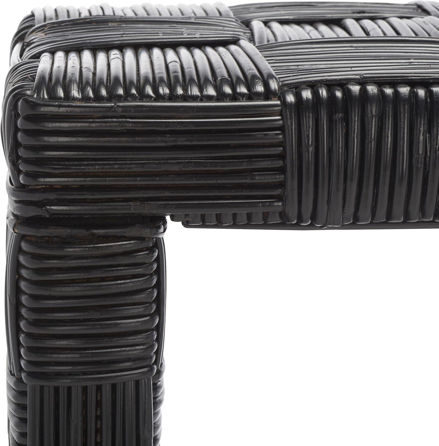 image:imageSafavieh Home Collection Adkin White Rattan Console TableBlack