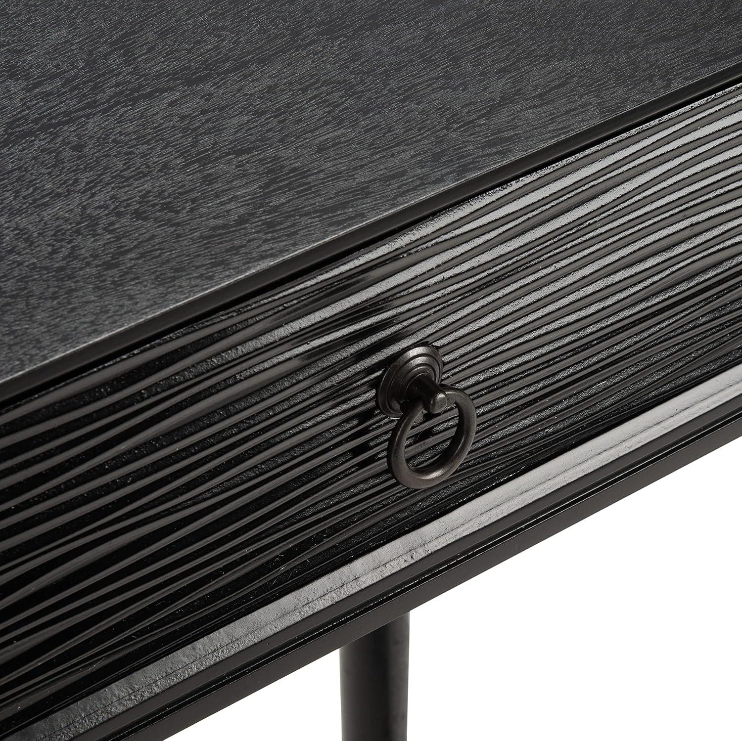 image:imageSafavieh Home Collection Aliyah Greige 2Drawer Console TableBlack