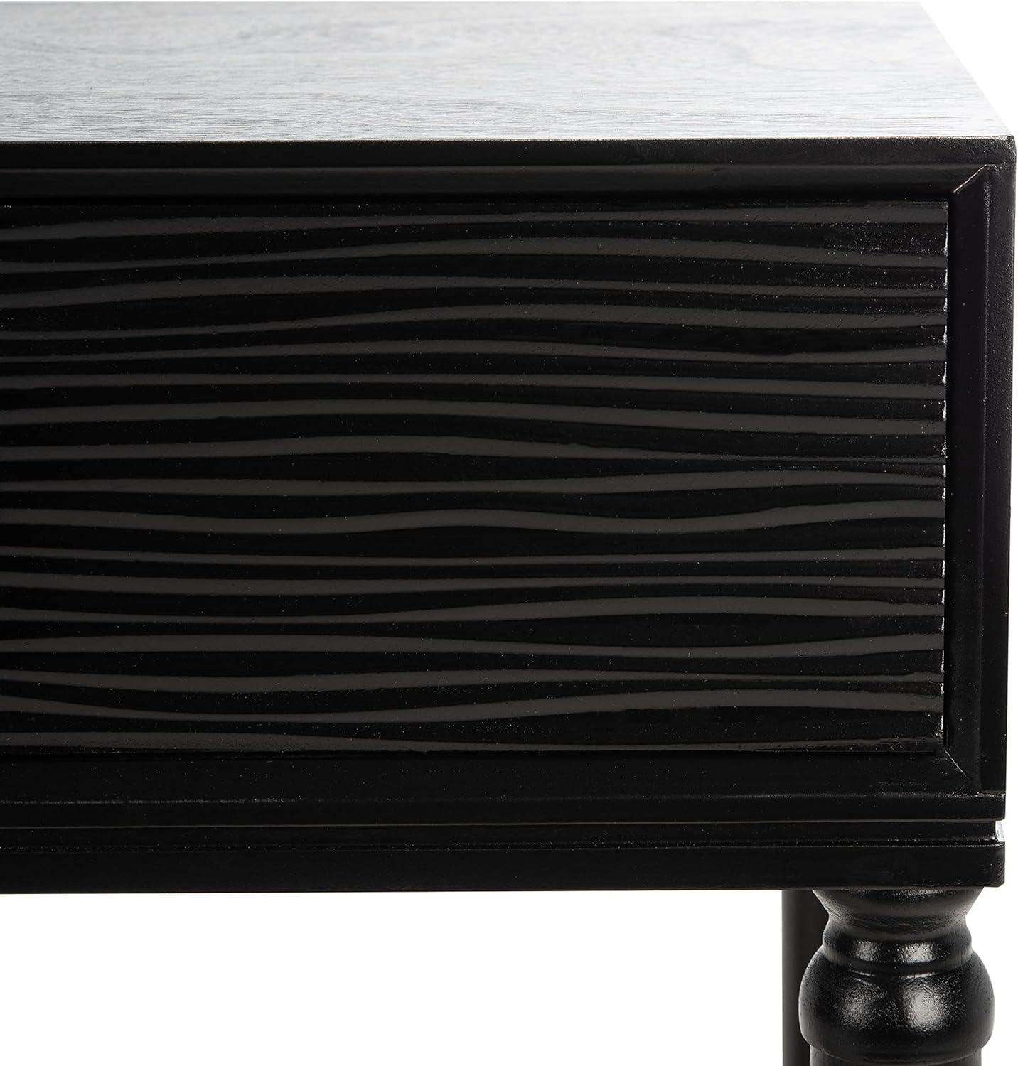 image:imageSafavieh Home Collection Aliyah Greige 2Drawer Console TableBlack