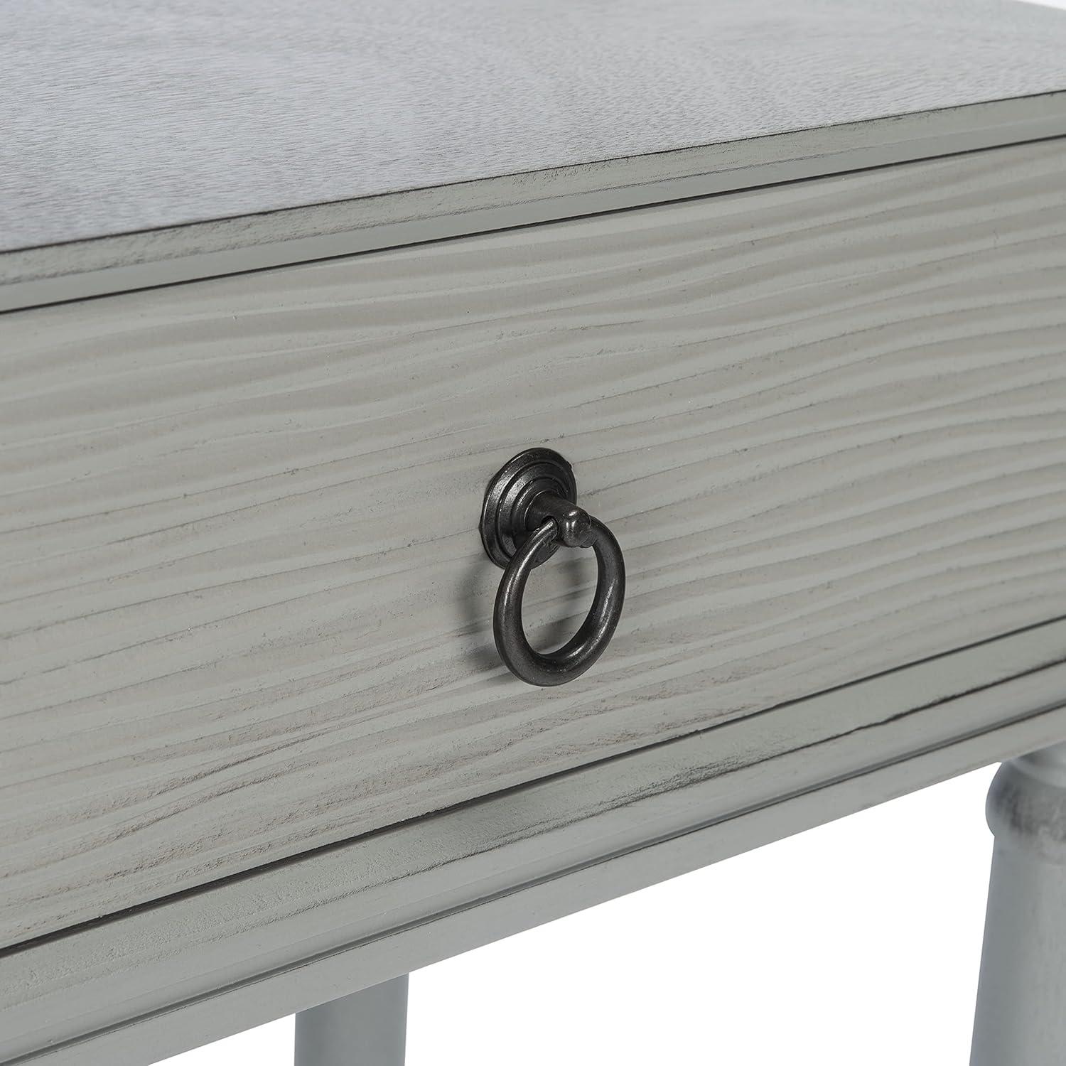 image:imageSafavieh Home Collection Aliyah Greige 2Drawer Console TableDistressed Grey