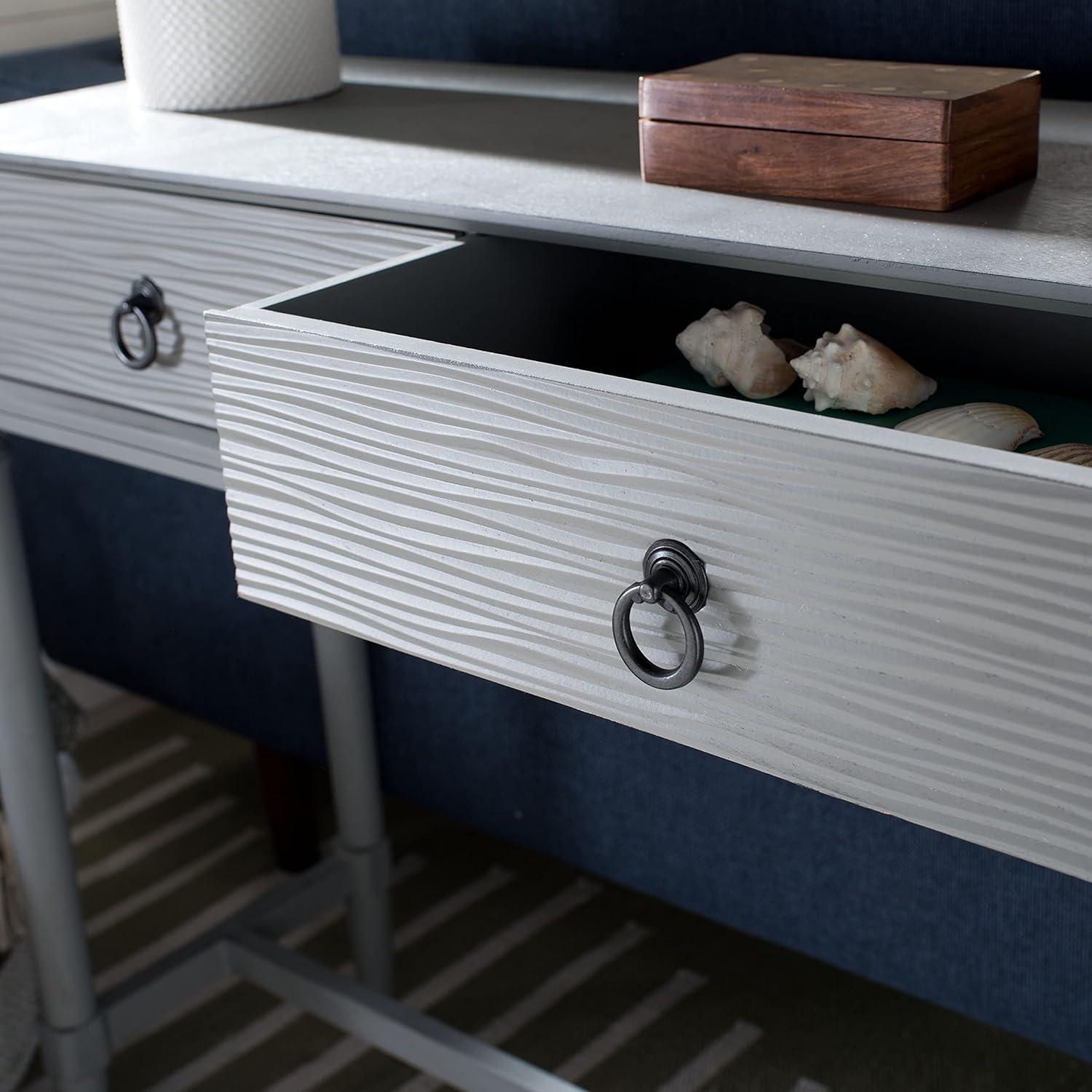 image:imageSafavieh Home Collection Aliyah Greige 2Drawer Console TableDistressed Grey