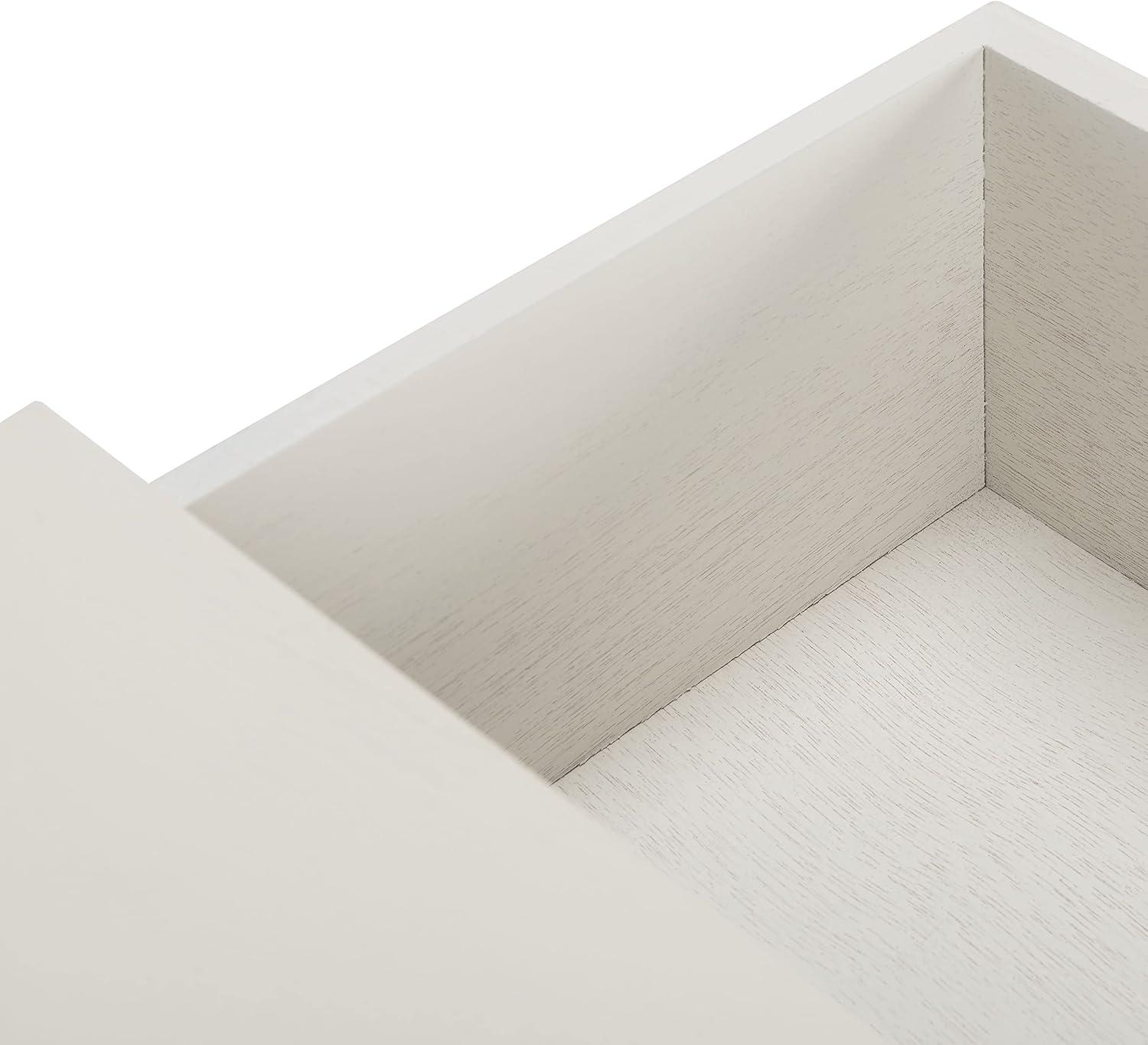 image:imageSafavieh Home Collection Aliyah Greige 2Drawer Console TableDistressed White