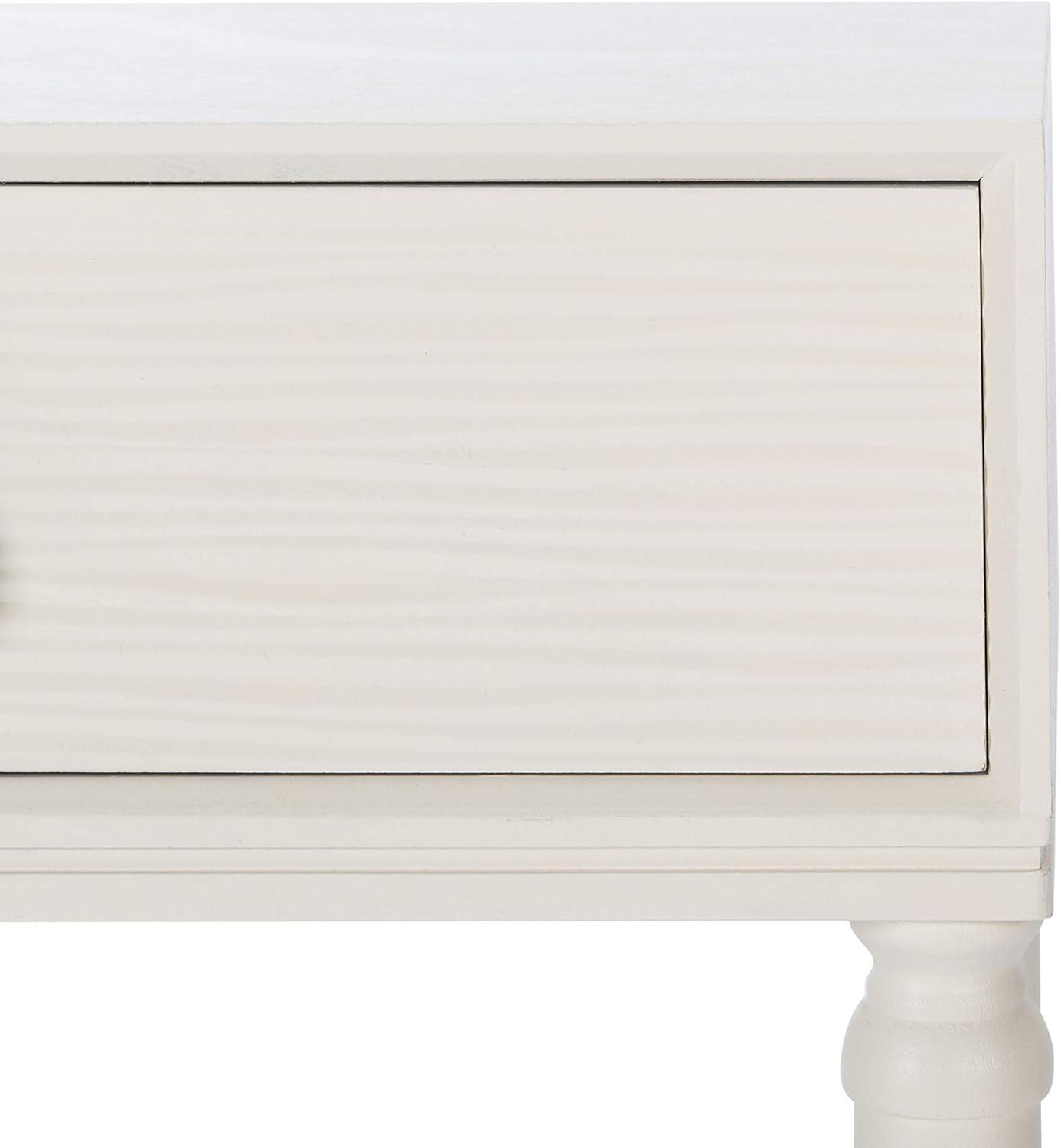 image:imageSafavieh Home Collection Aliyah Greige 2Drawer Console TableDistressed White