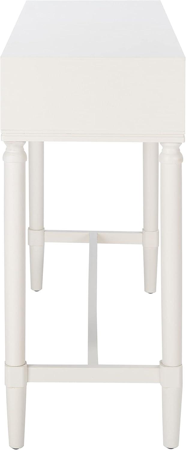 image:imageSafavieh Home Collection Aliyah Greige 2Drawer Console TableDistressed White
