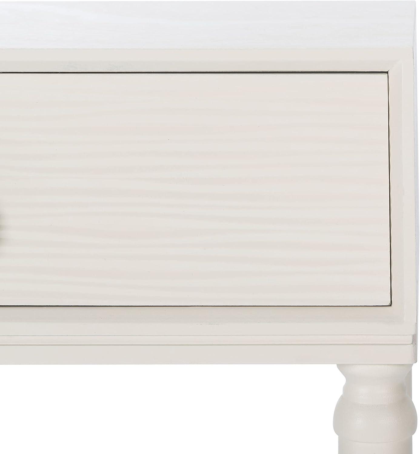 image:imageSafavieh Home Collection Aliyah Greige 2Drawer Console TableDistressed White