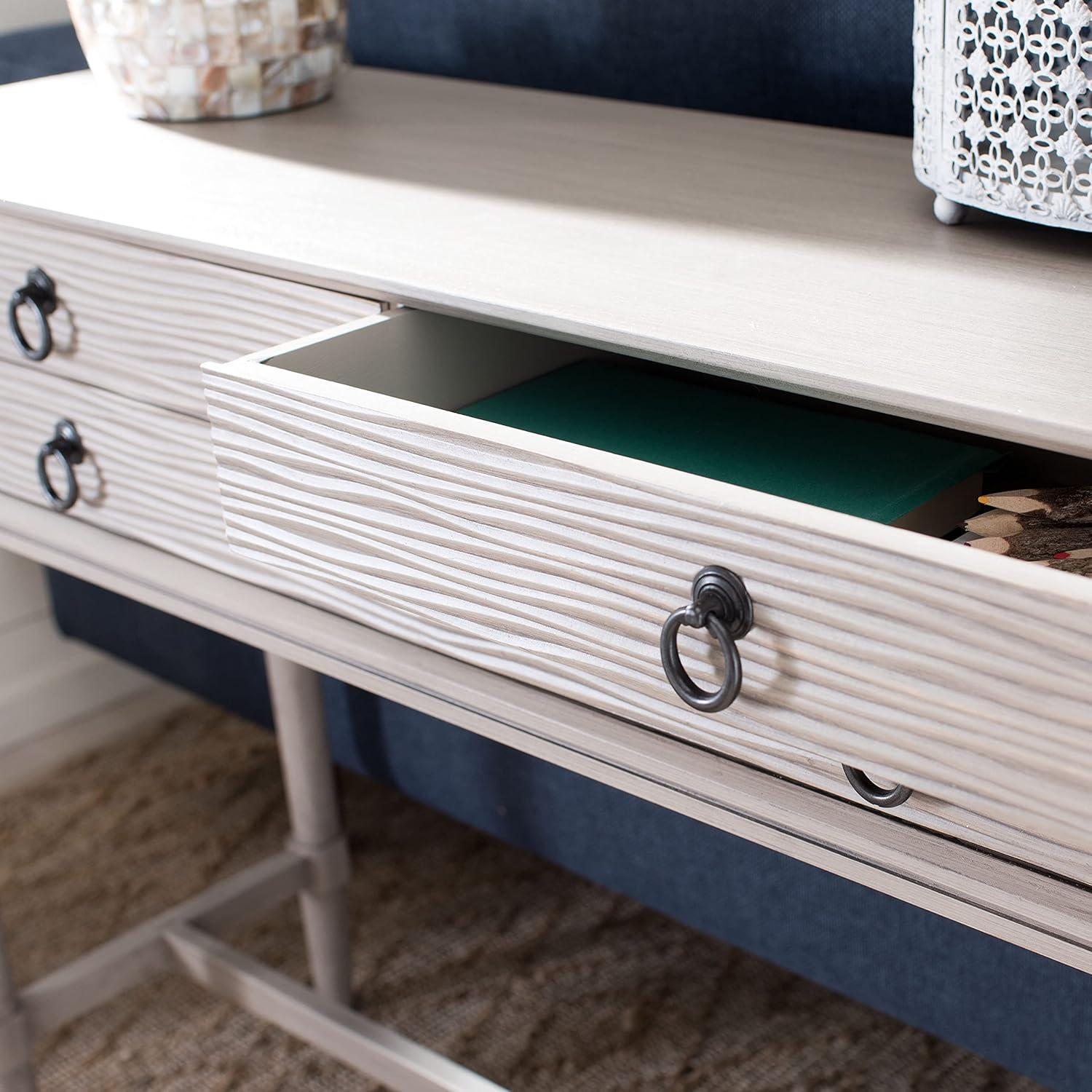 image:imageSafavieh Home Collection Aliyah White 4Drawer Console TableGreige