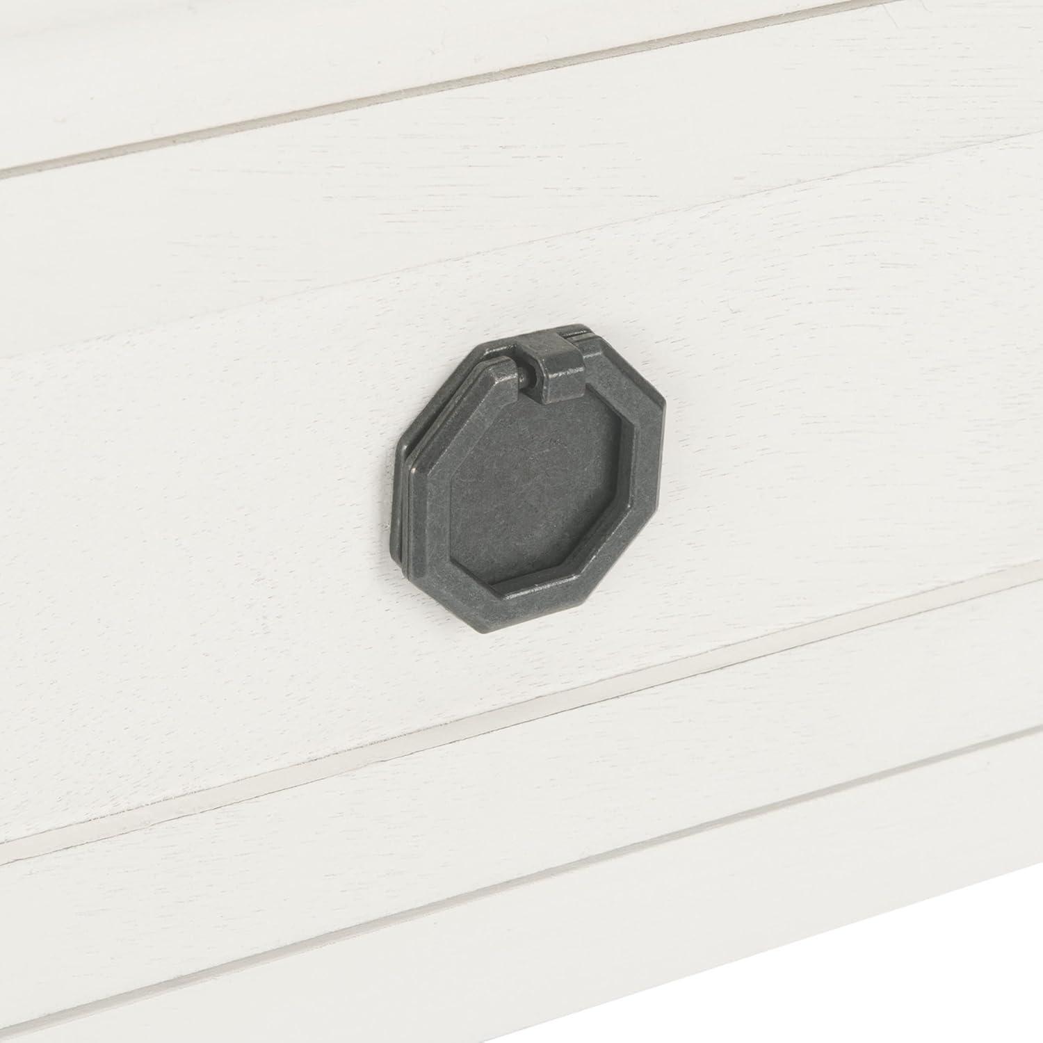 image:imageSafavieh Home Collection Allura Black 2Drawer Bottom Shelf Console TableDistressed White