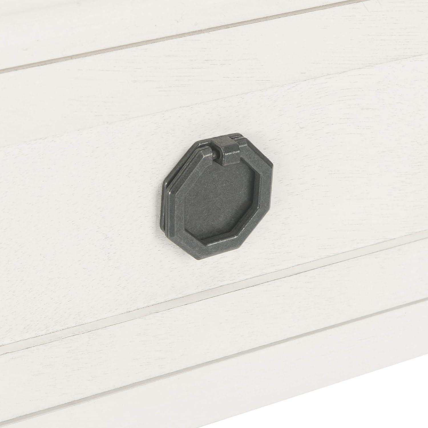 image:imageSafavieh Home Collection Allura Black 2Drawer Bottom Shelf Console TableDistressed White