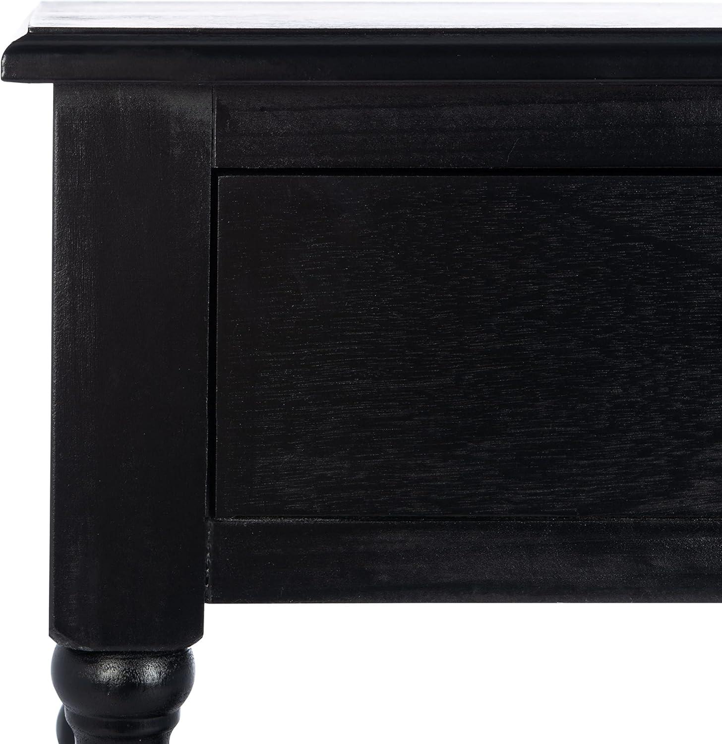 image:imageSafavieh Home Collection Athena Distressed White 2Drawer Console TableBlack