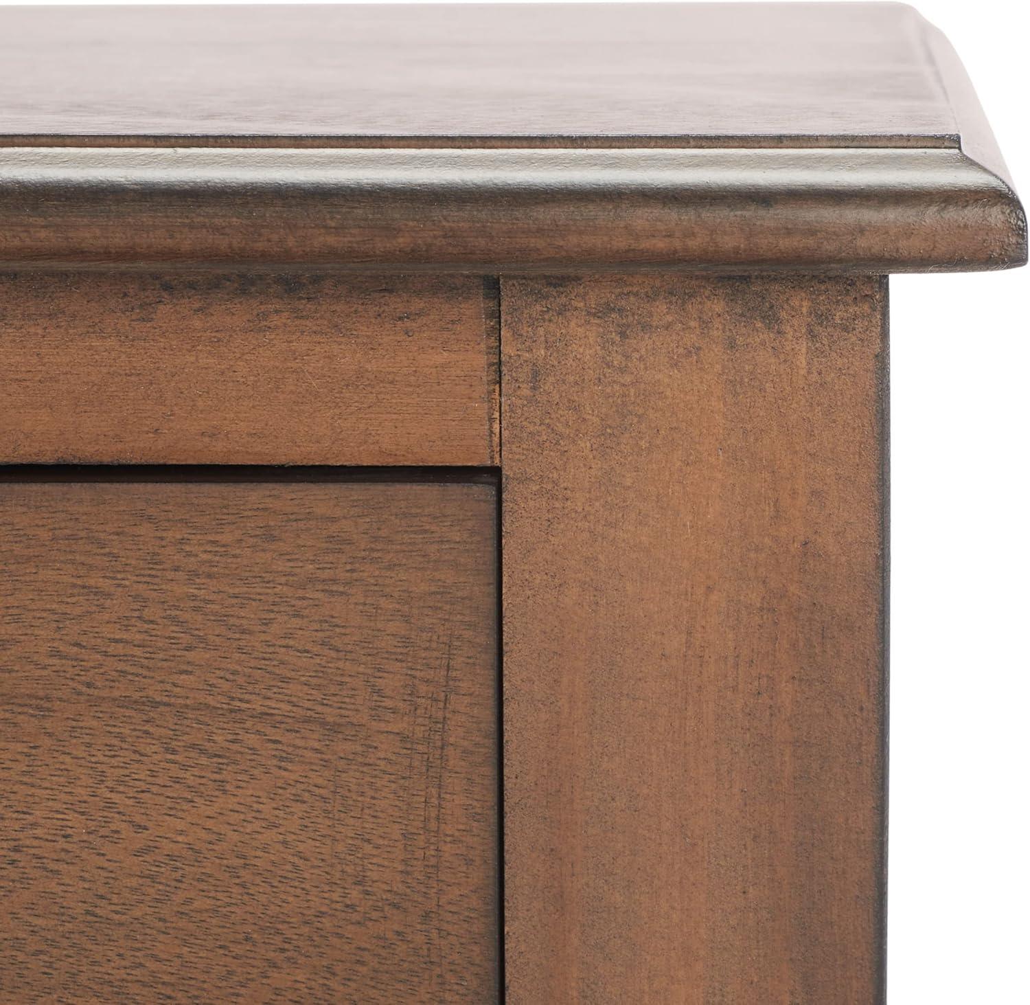 image:imageSafavieh Home Collection Athena Distressed White 2Drawer Console TableBrown