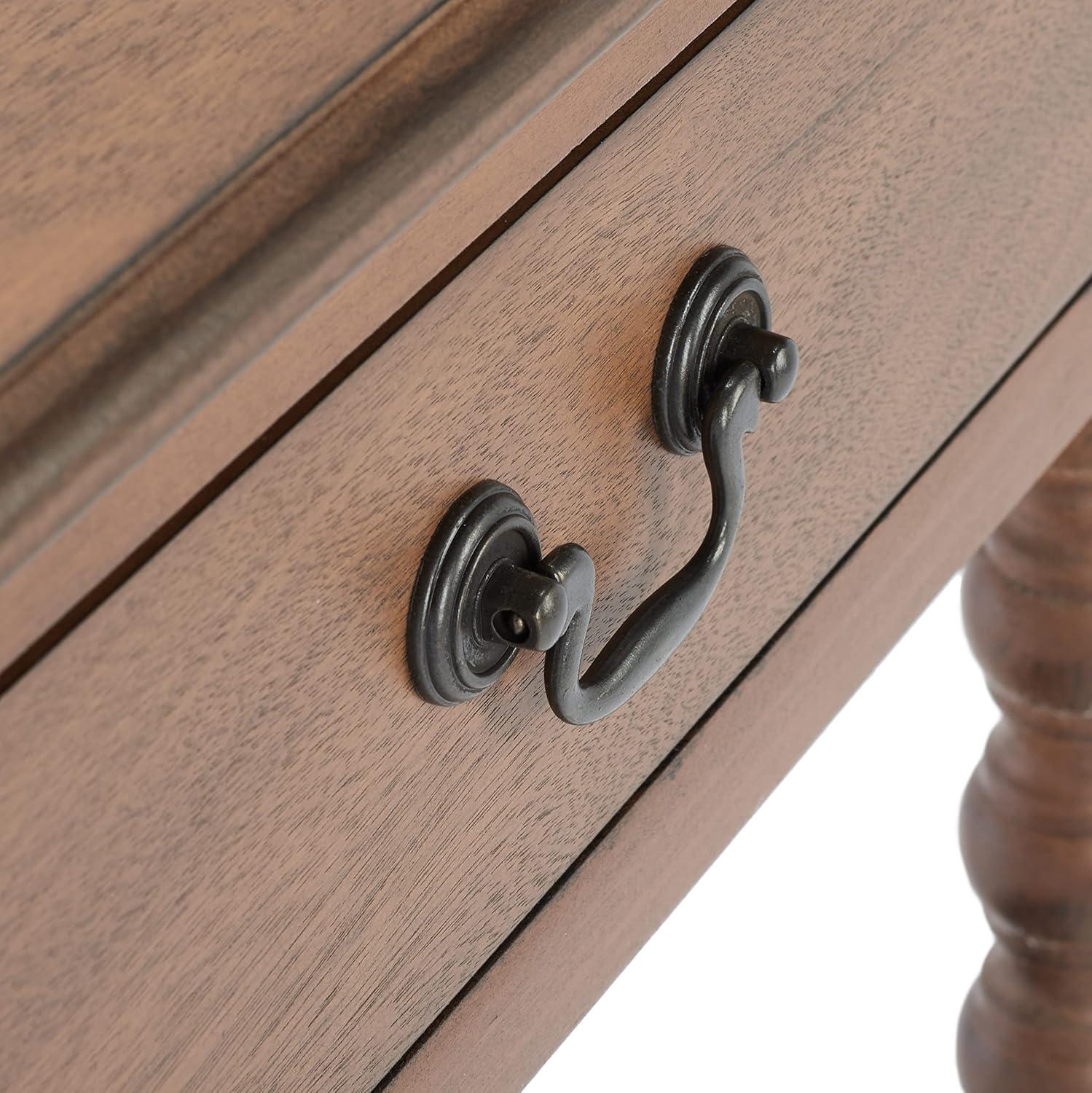 image:imageSafavieh Home Collection Athena Distressed White 2Drawer Console TableBrown
