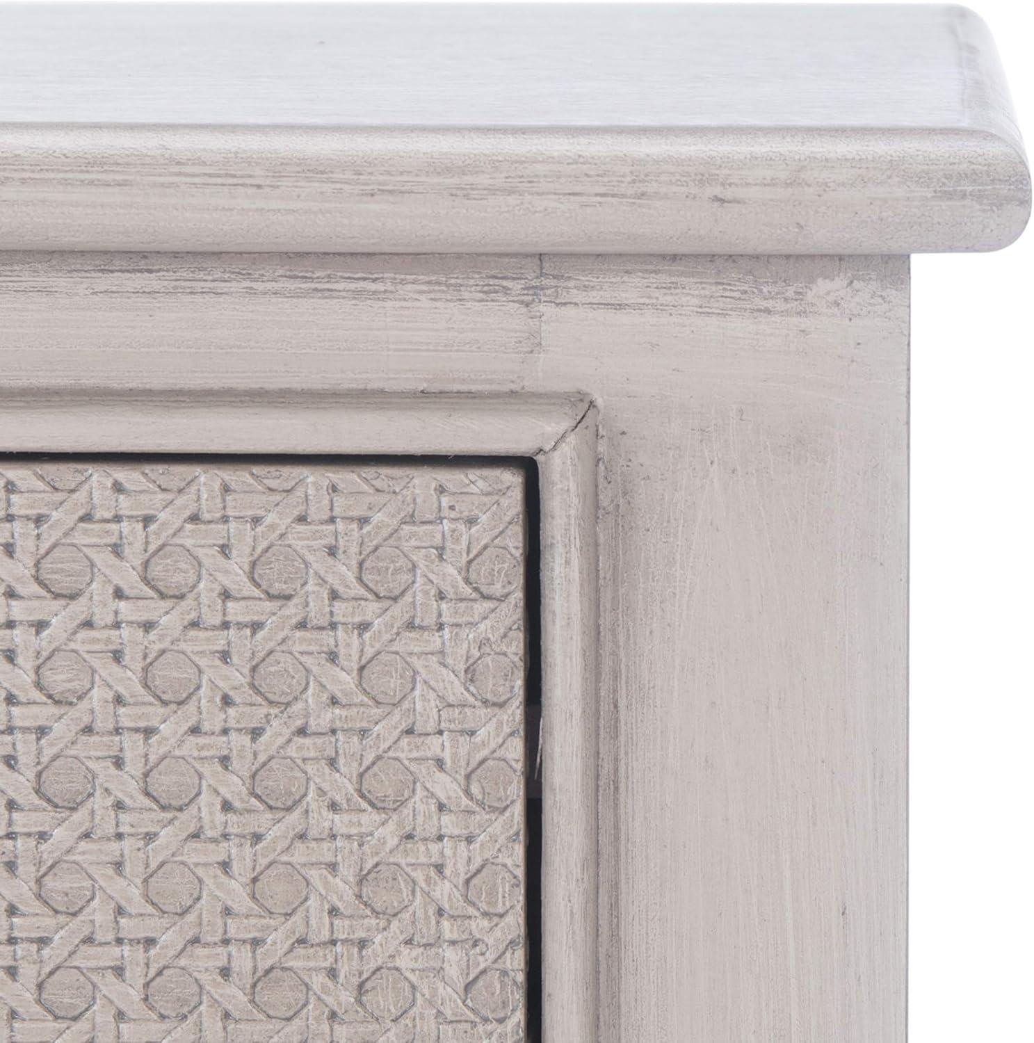 image:imageSafavieh Home Collection Haines Greige 4Drawer Bottom Shelf Console TableGreige