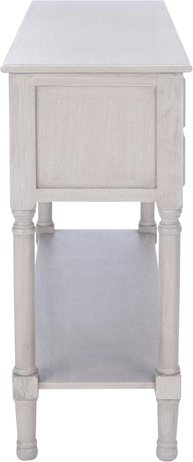 image:imageSafavieh Home Collection Haines Greige 4Drawer Bottom Shelf Console TableGreige