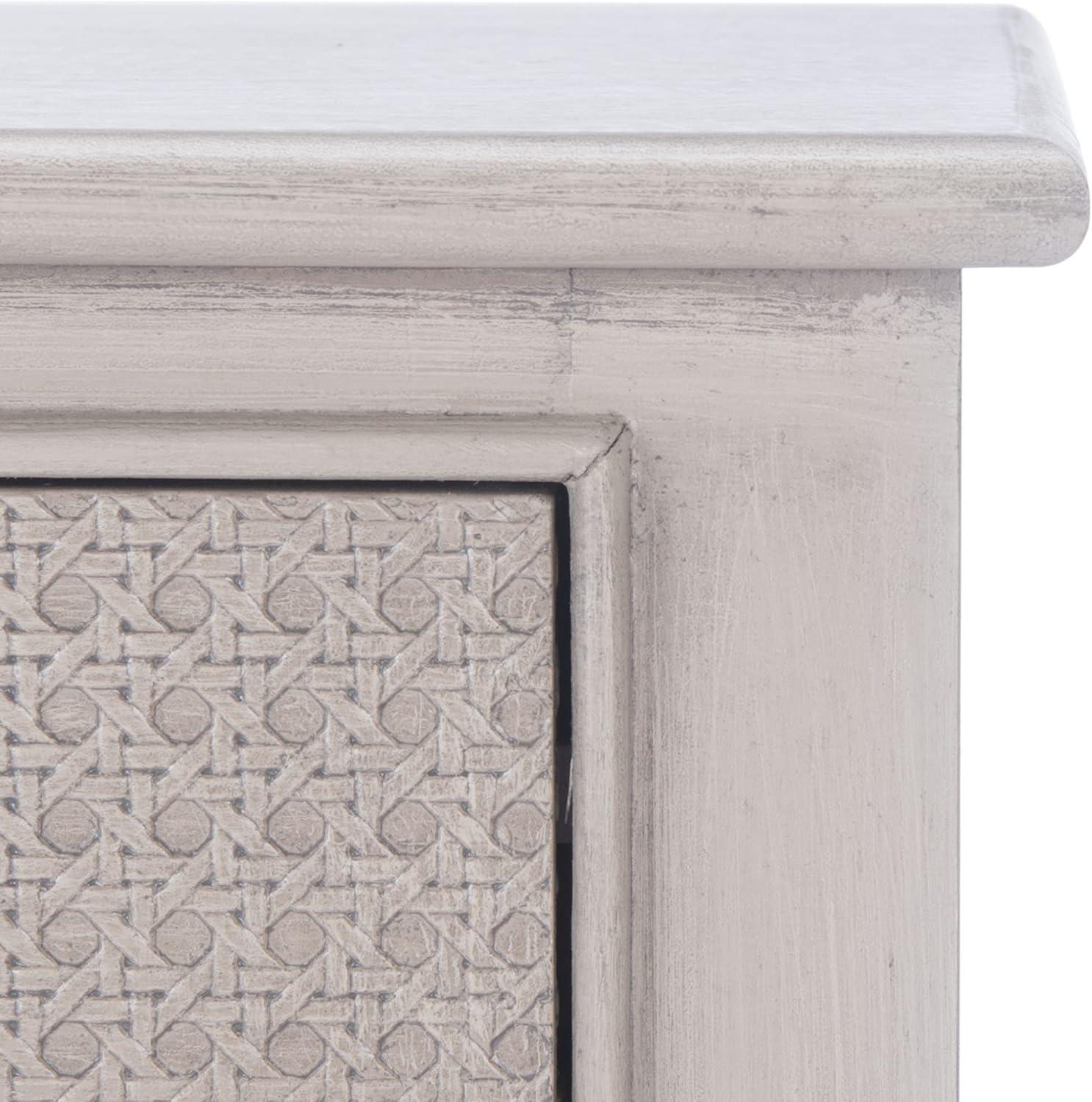 image:imageSafavieh Home Collection Haines Greige 4Drawer Bottom Shelf Console TableGreige