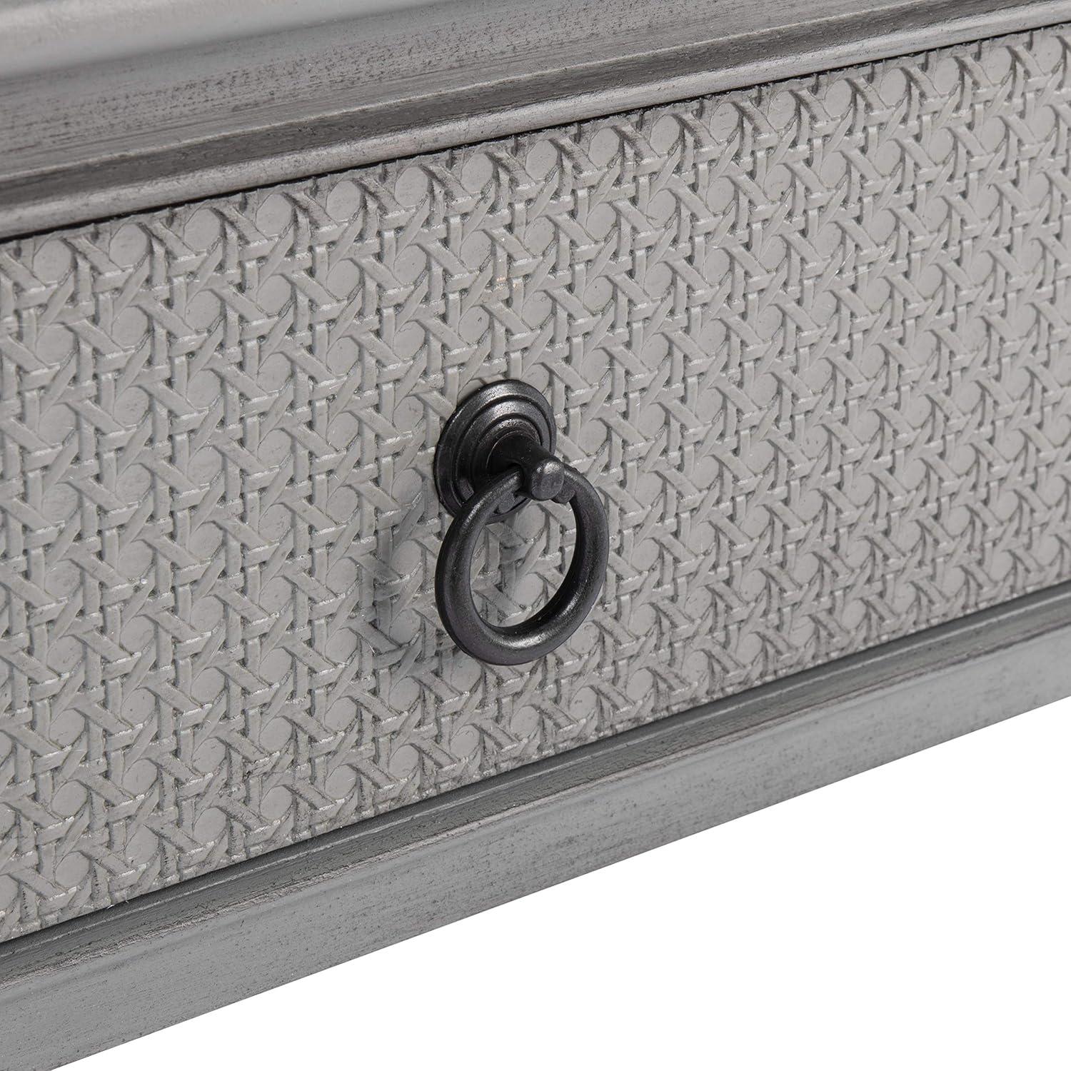 image:imageSafavieh Home Collection Haines White 2Drawer Bottom Shelf Console TableDistressed Grey