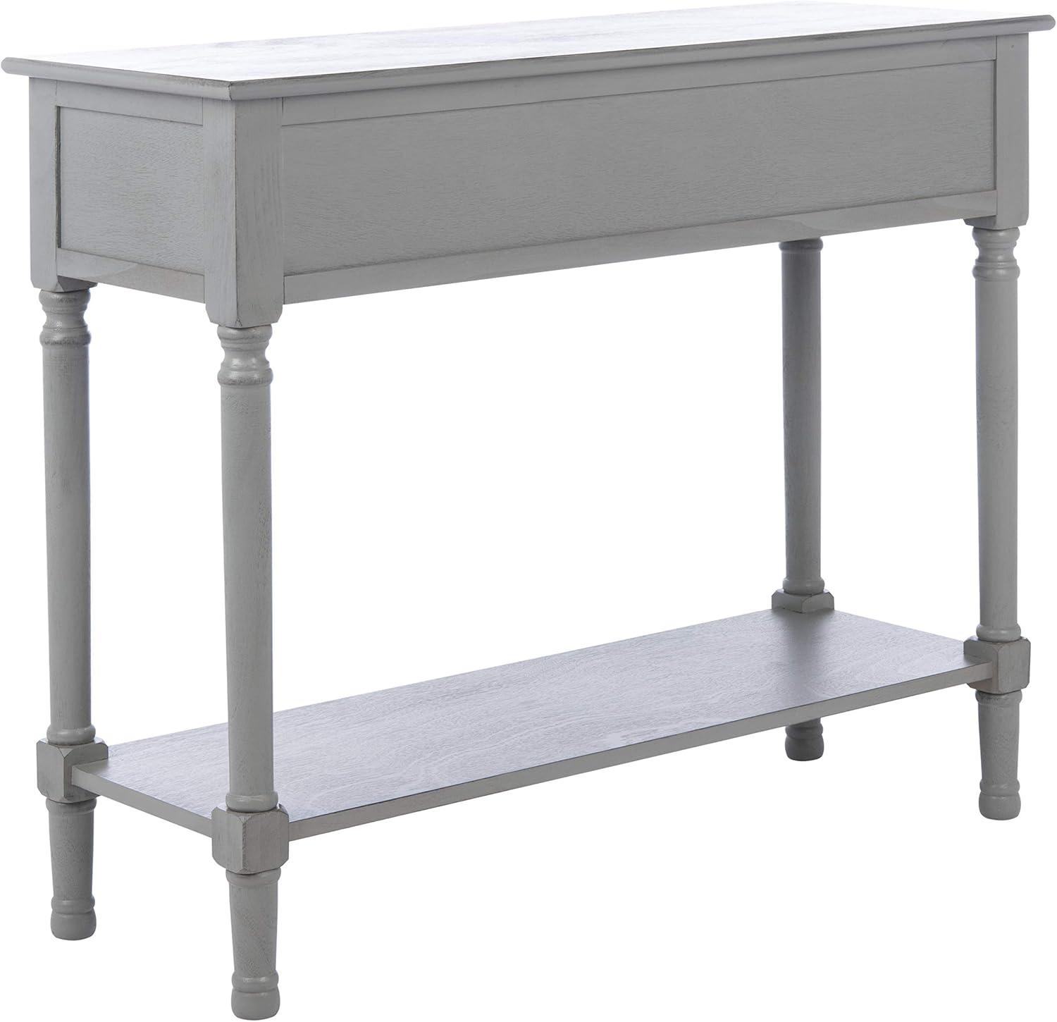 image:imageSafavieh Home Collection Haines White 2Drawer Bottom Shelf Console TableDistressed Grey