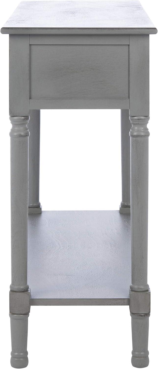 image:imageSafavieh Home Collection Haines White 2Drawer Bottom Shelf Console TableDistressed Grey