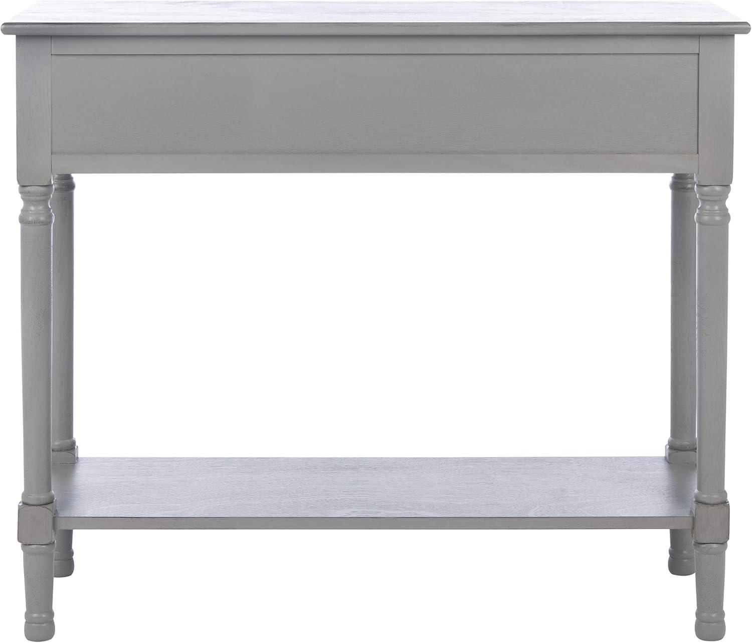 image:imageSafavieh Home Collection Haines White 2Drawer Bottom Shelf Console TableDistressed Grey