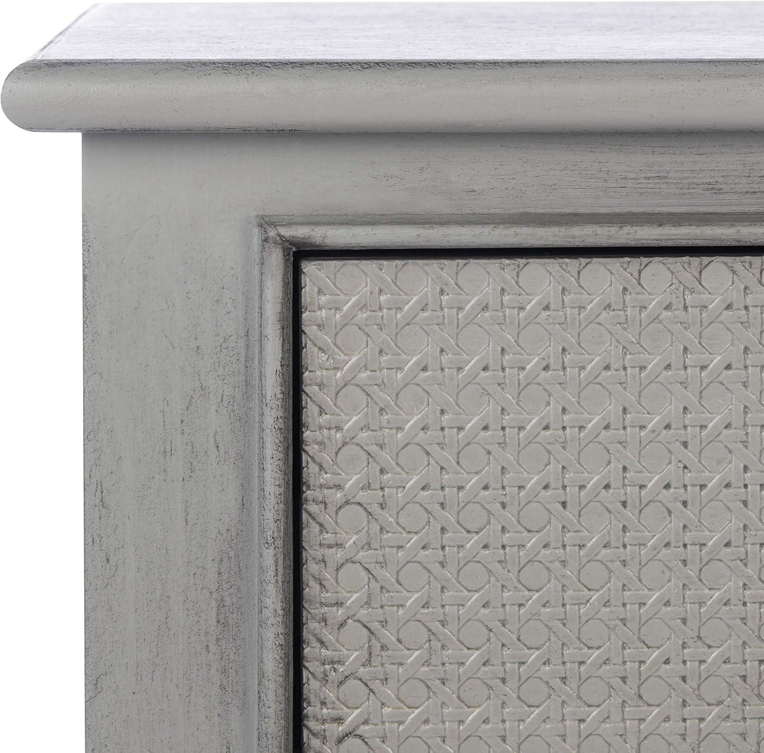 image:imageSafavieh Home Collection Haines White 2Drawer Bottom Shelf Console TableDistressed Grey