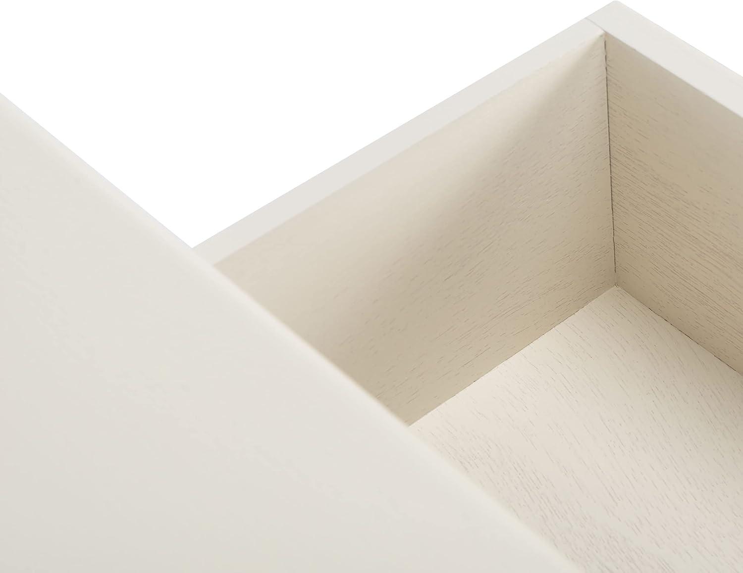 image:imageSafavieh Home Collection Haines White 2Drawer Bottom Shelf Console TableDistressed White