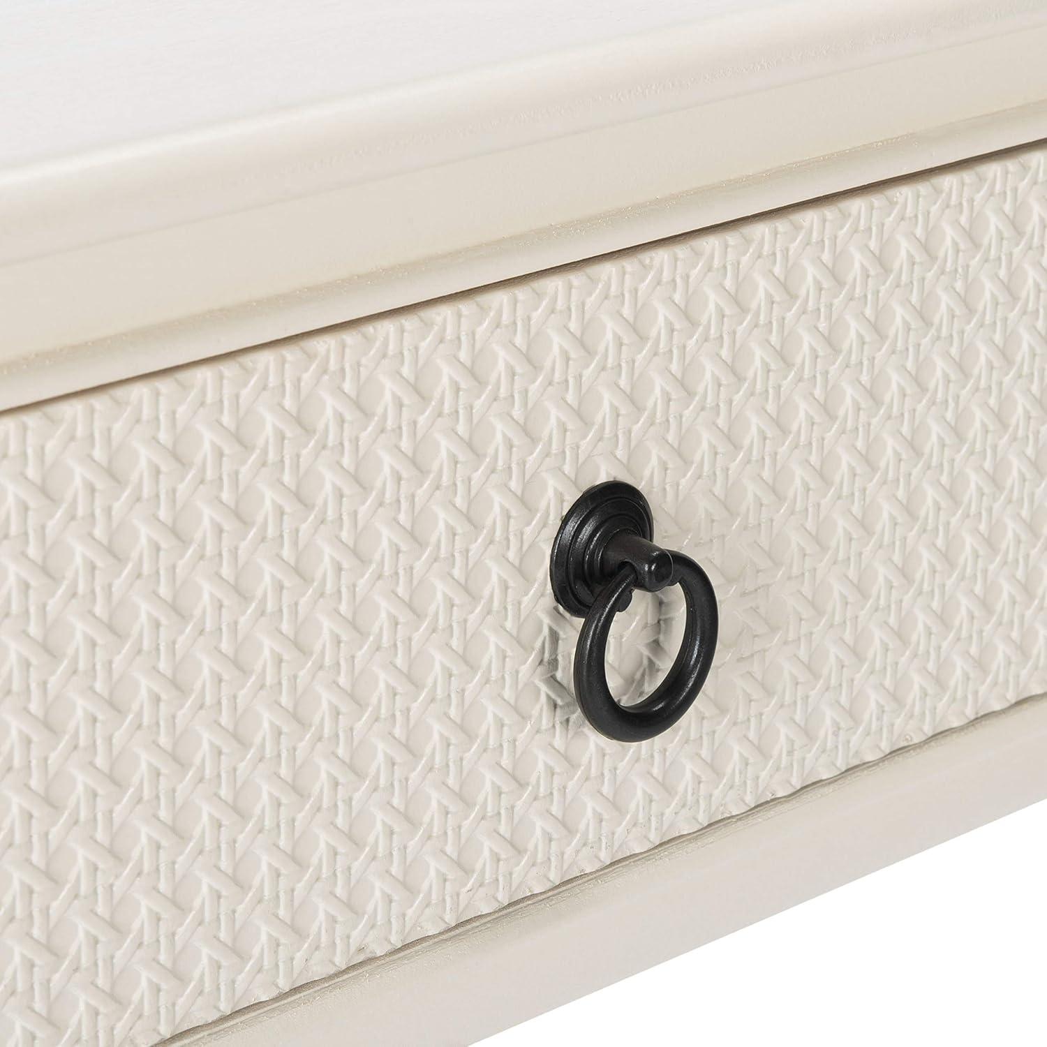 image:imageSafavieh Home Collection Haines White 2Drawer Bottom Shelf Console TableDistressed White