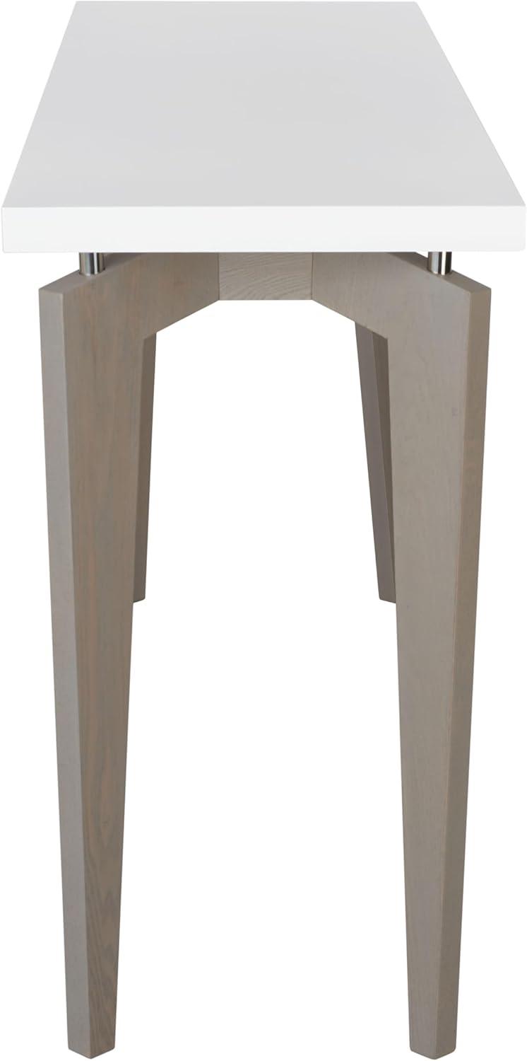 image:imageSafavieh Home Collection Josef MidCentury Modern White and Dark Brown ConsoleWhite Grey