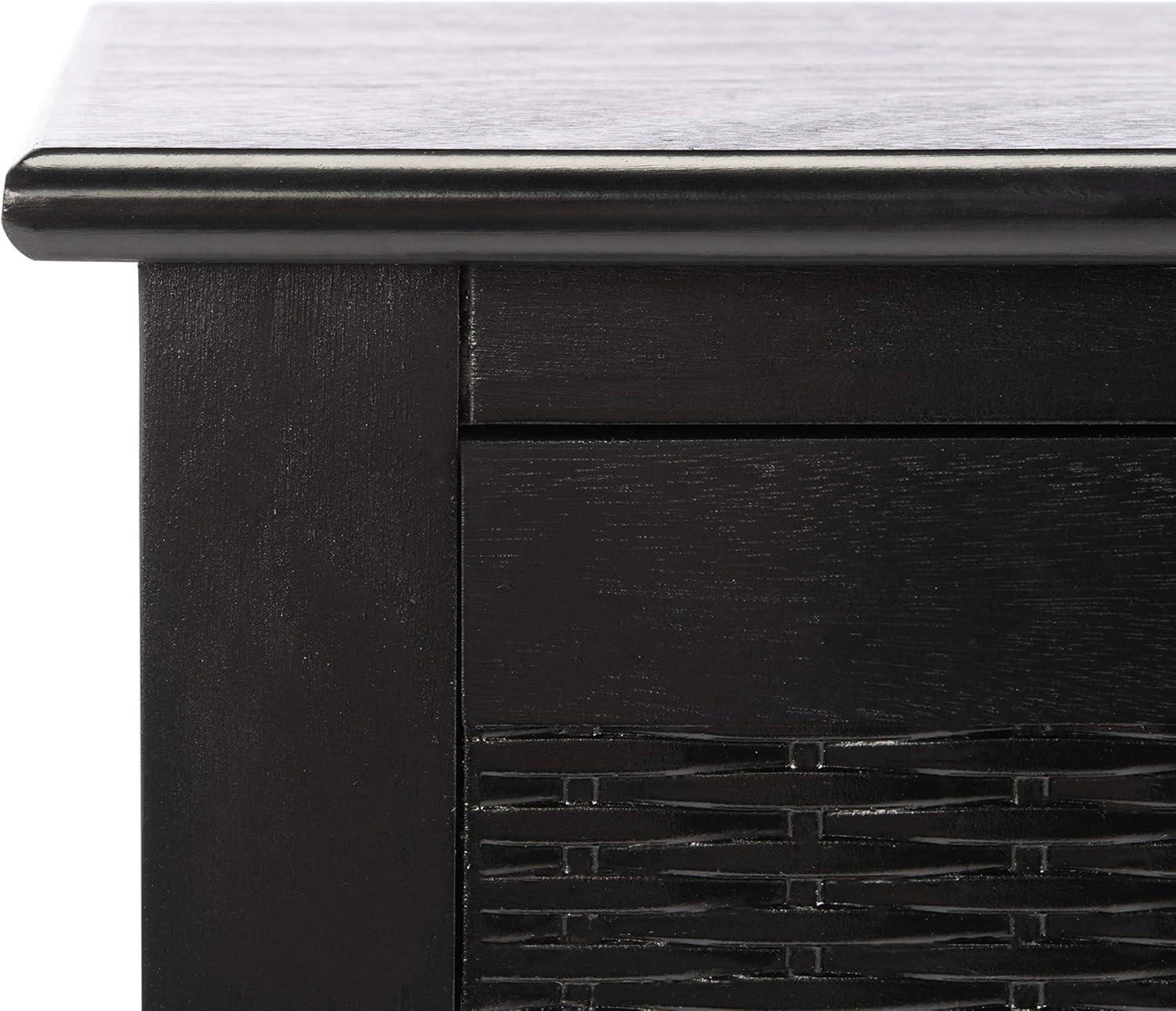 image:imageSafavieh Home Collection Landers Distressed 3Drawer Console Table CNS5711A Distrssed WhiteBlack