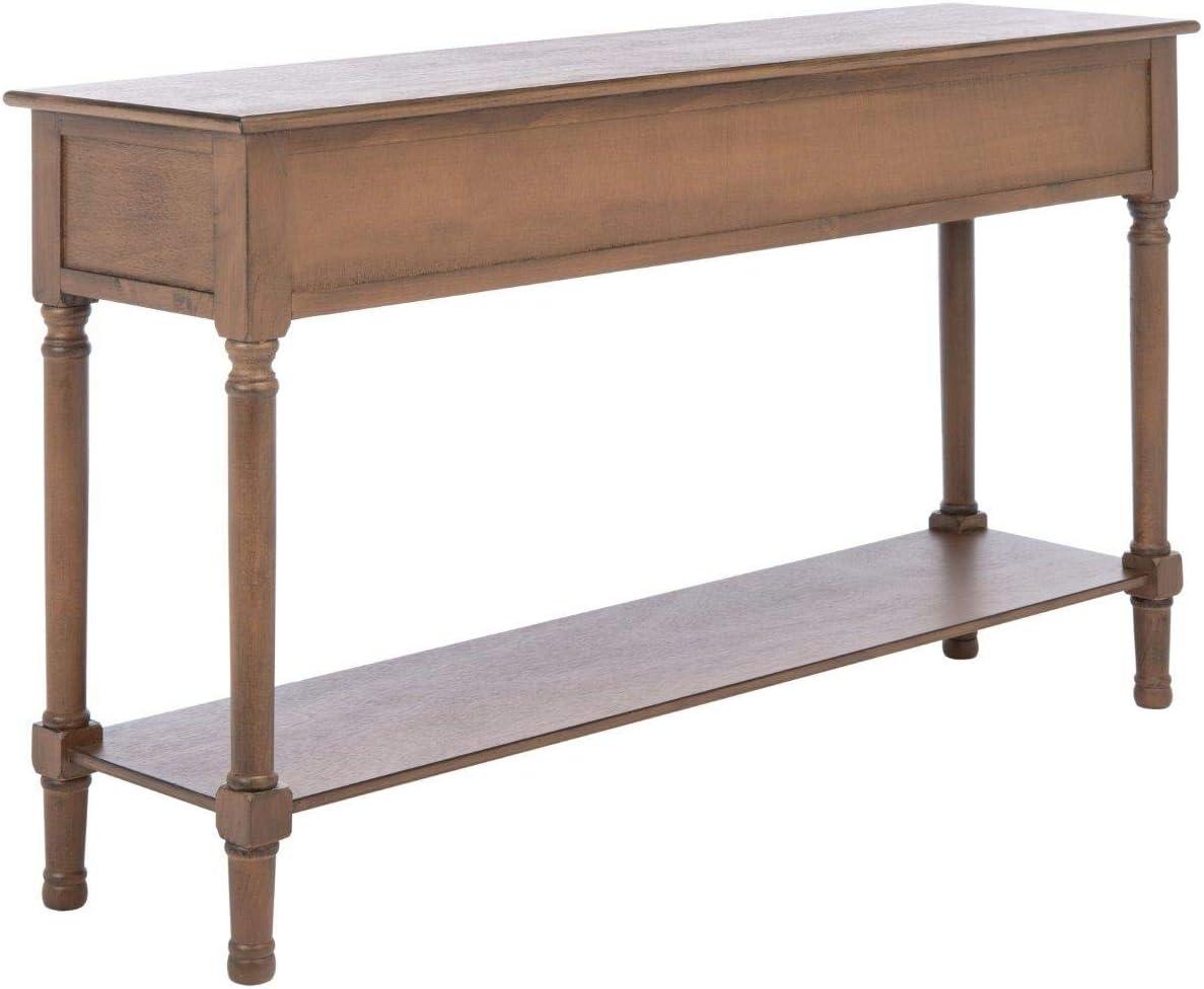 image:imageSafavieh Home Collection Landers Distressed 3Drawer Console Table CNS5711A Distrssed WhiteBrown