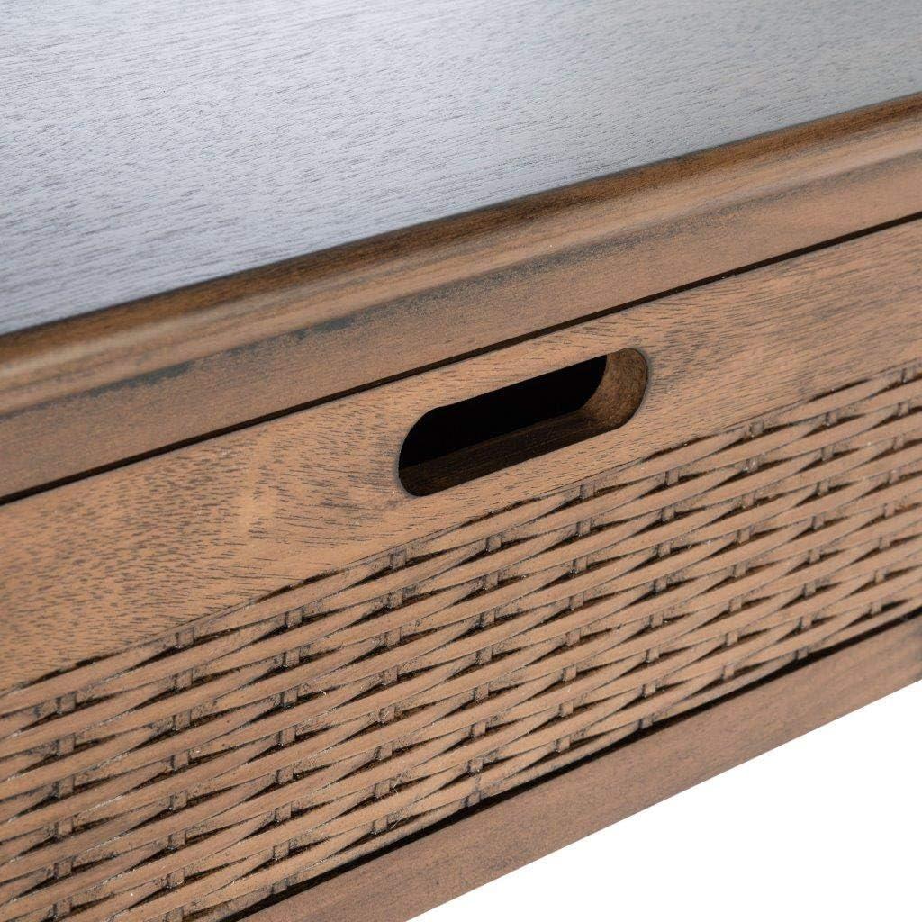image:imageSafavieh Home Collection Landers Distressed 3Drawer Console Table CNS5711A Distrssed WhiteBrown