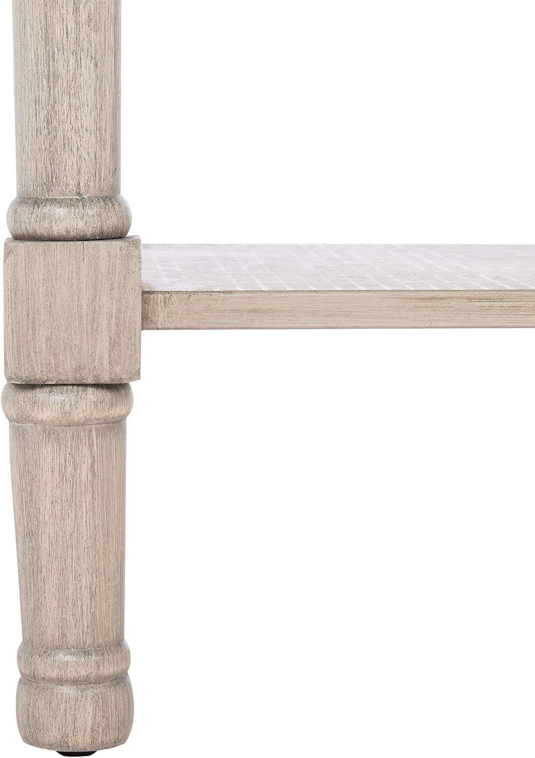image:imageSafavieh Home Collection Landers Distressed 3Drawer Console Table CNS5711A Distrssed WhiteGreige