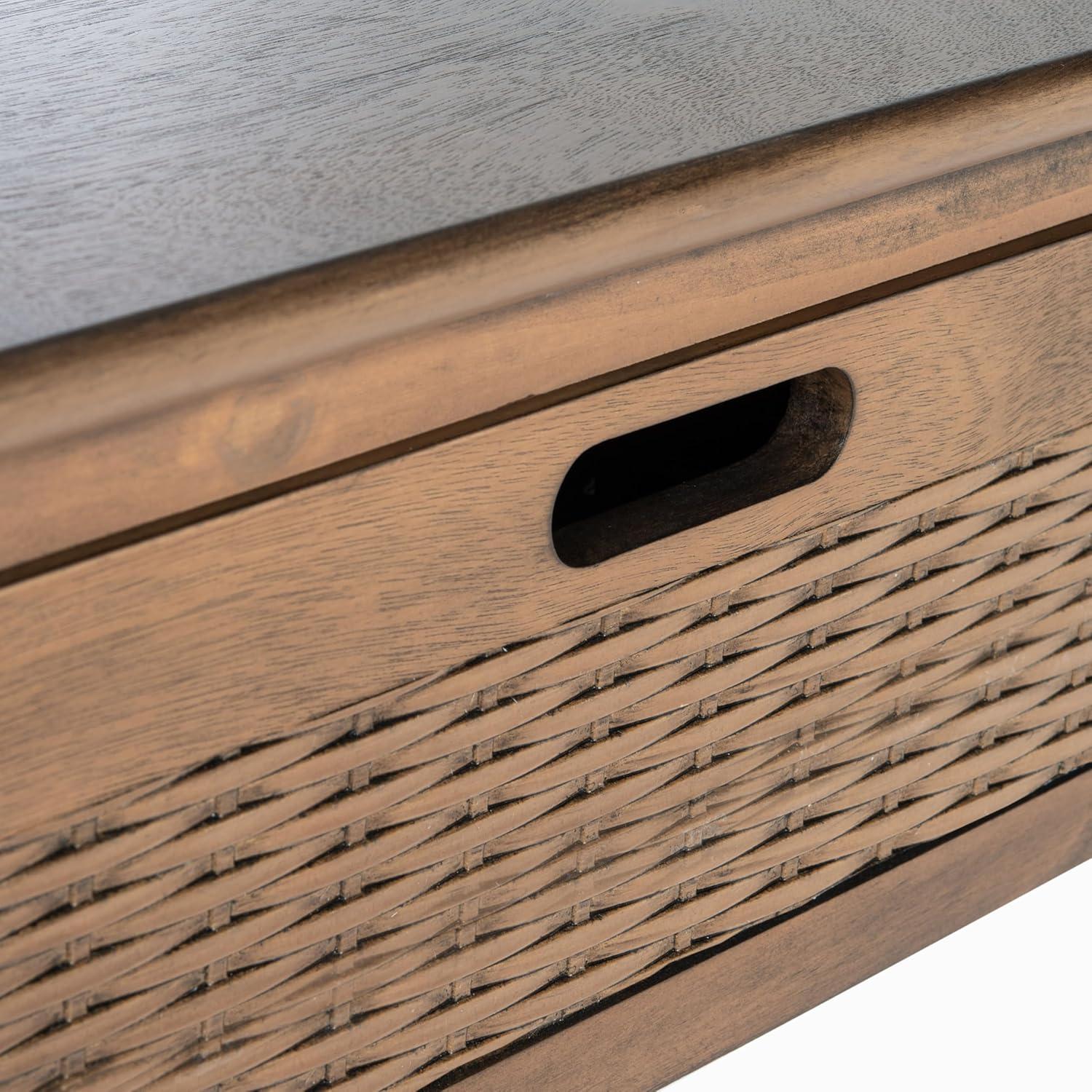 image:imageSafavieh Home Collection Landers Greige2Drawer Console Table CNS5710D GreigeBrown