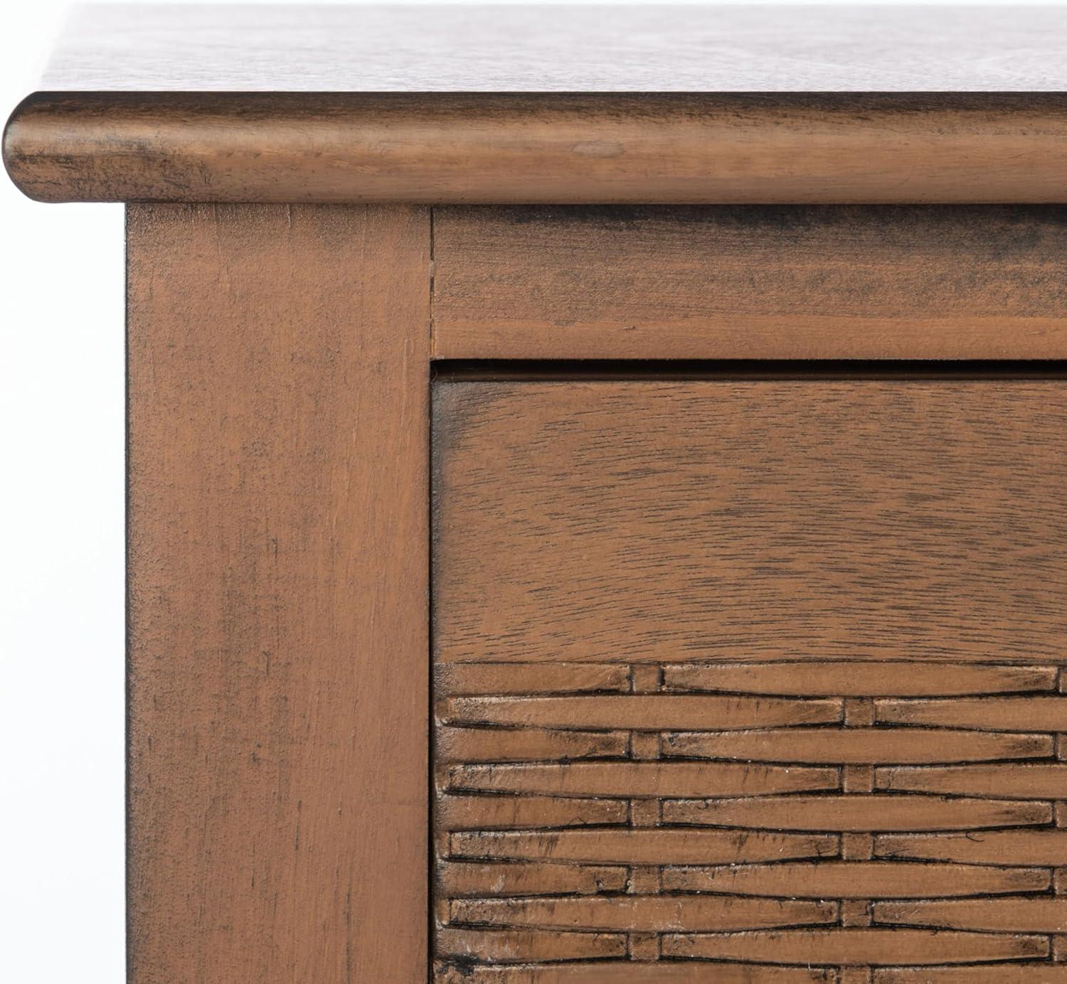 image:imageSafavieh Home Collection Landers Greige2Drawer Console Table CNS5710D GreigeBrown