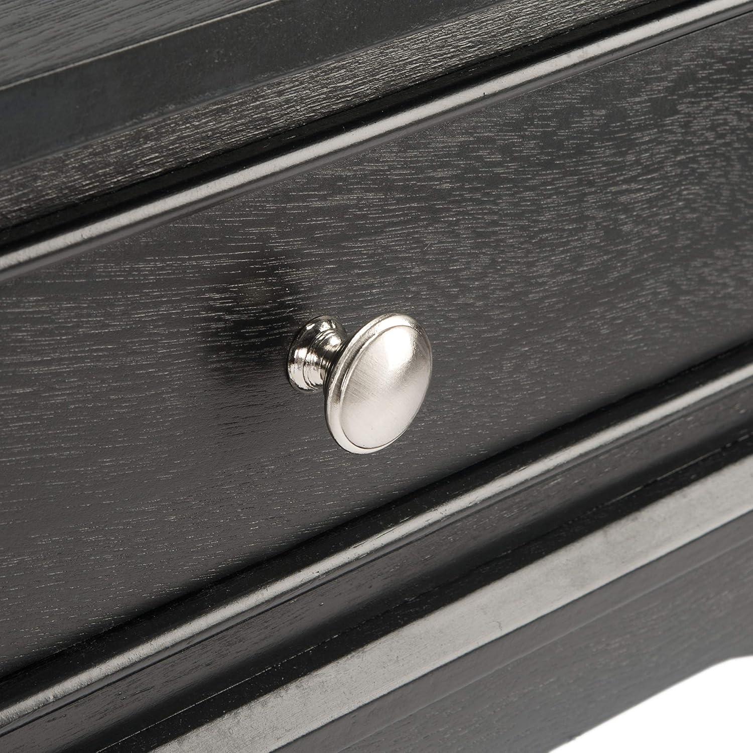 image:imageSafavieh Home Collection Opal Distressed White 2Drawer Console TableBlack