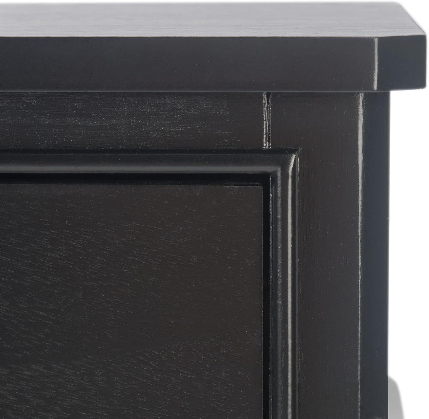 image:imageSafavieh Home Collection Opal Distressed White 2Drawer Console TableBlack