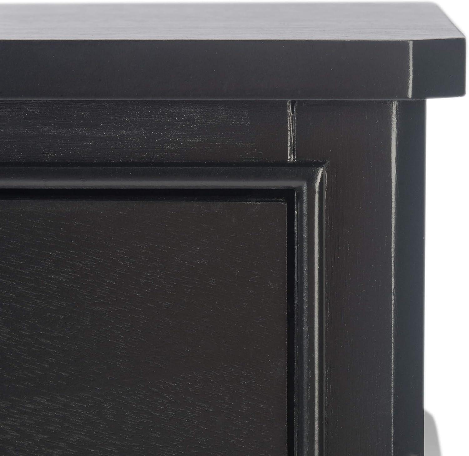 image:imageSafavieh Home Collection Opal Distressed White 2Drawer Console TableBlack