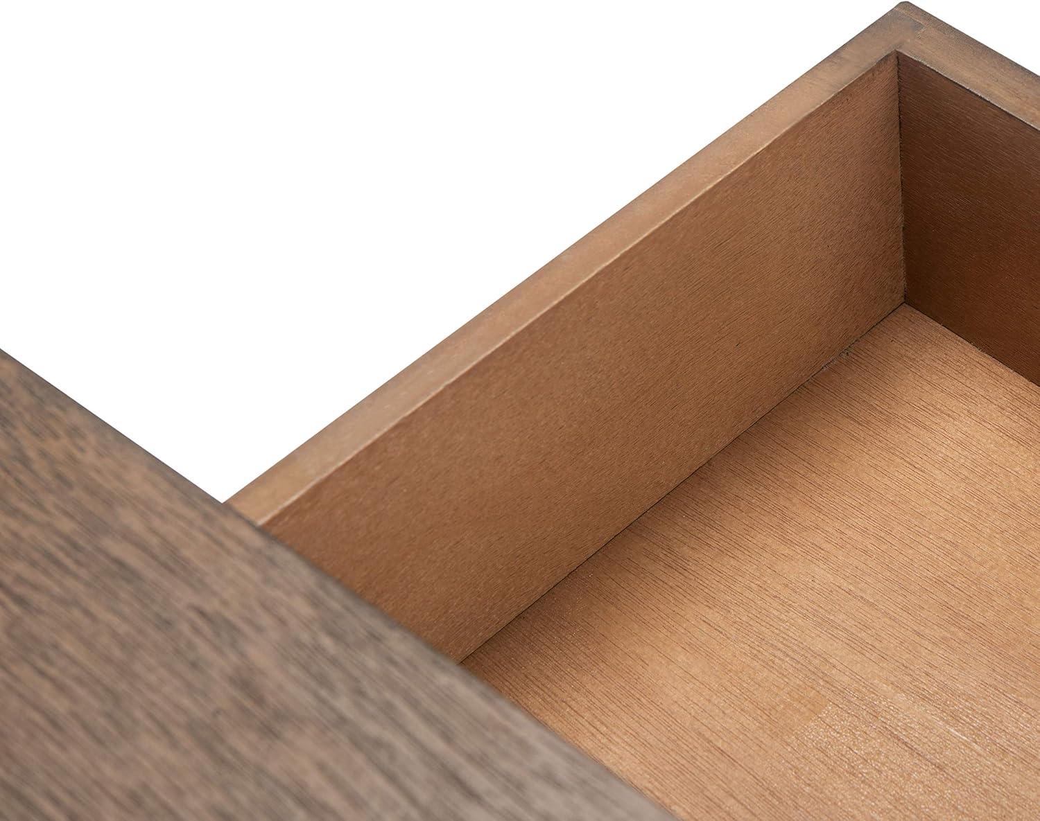 image:imageSafavieh Home Collection Opal Distressed White 2Drawer Console TableBrown