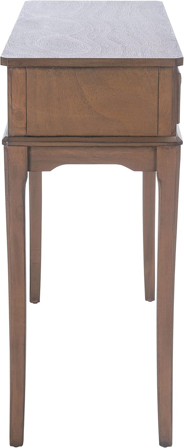 image:imageSafavieh Home Collection Opal Distressed White 2Drawer Console TableBrown