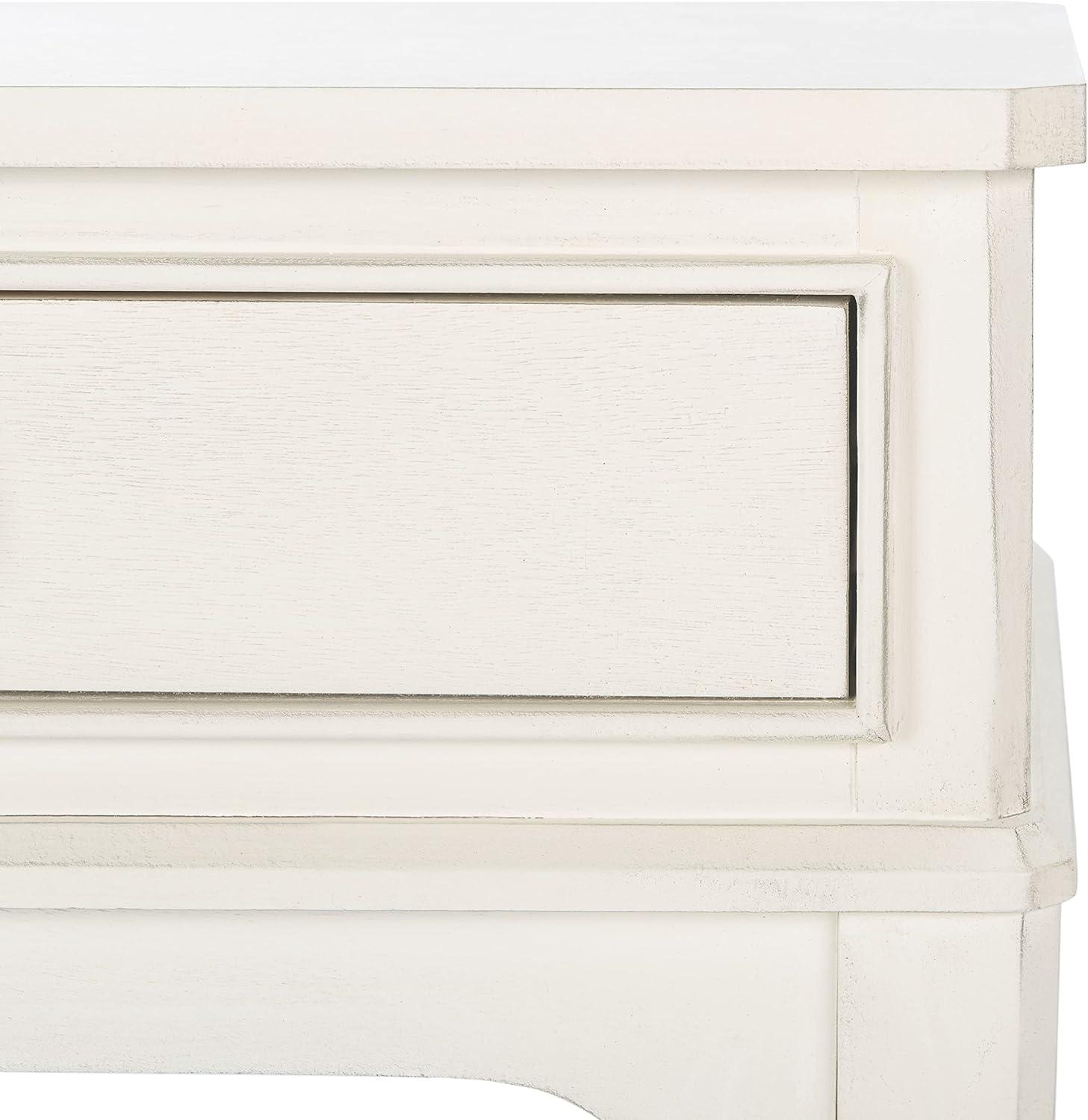 image:imageSafavieh Home Collection Opal Distressed White 2Drawer Console TableDistressed White